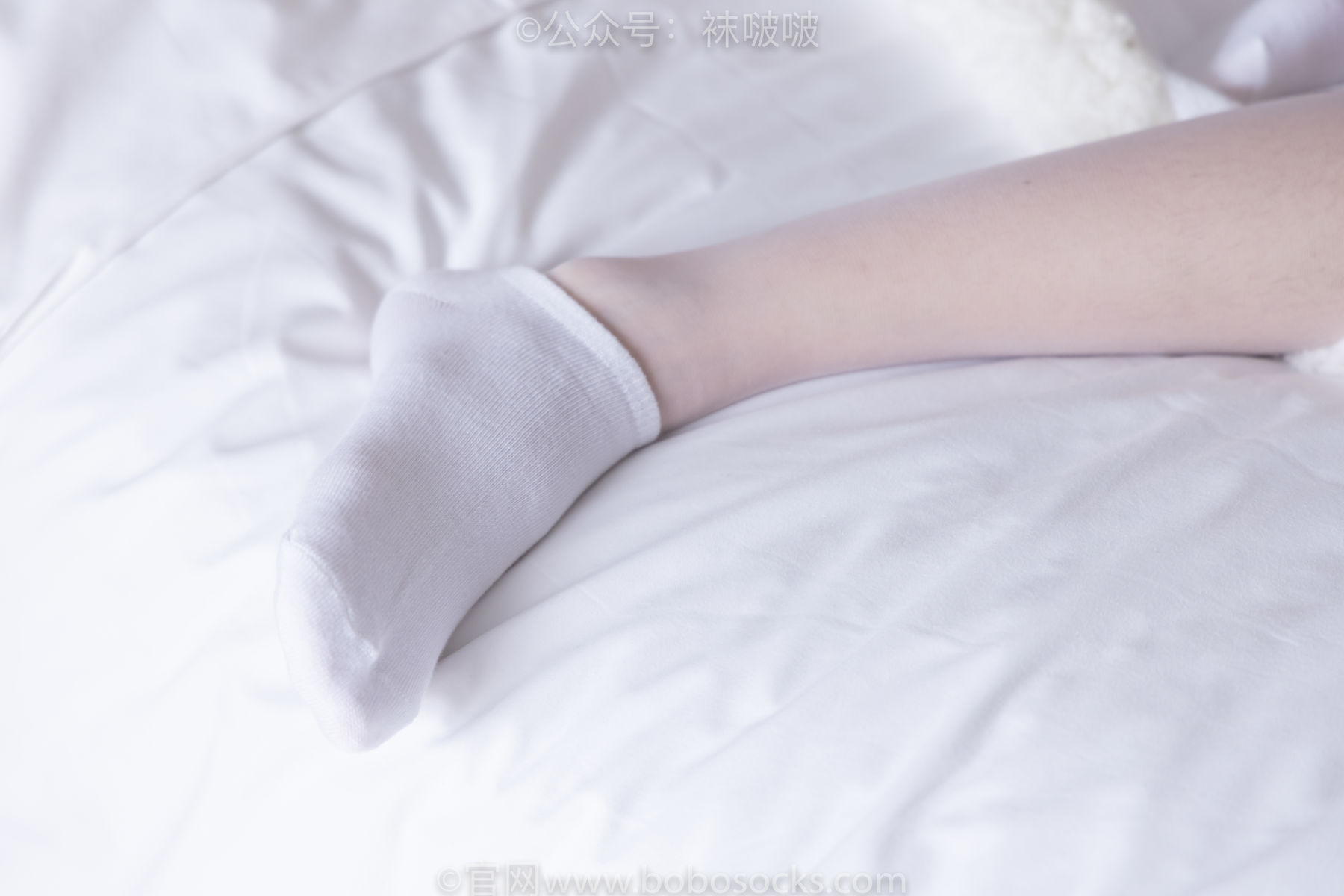 BoBoSocks袜啵啵 No.037 稚予-帆布鞋、短白棉袜、白丝