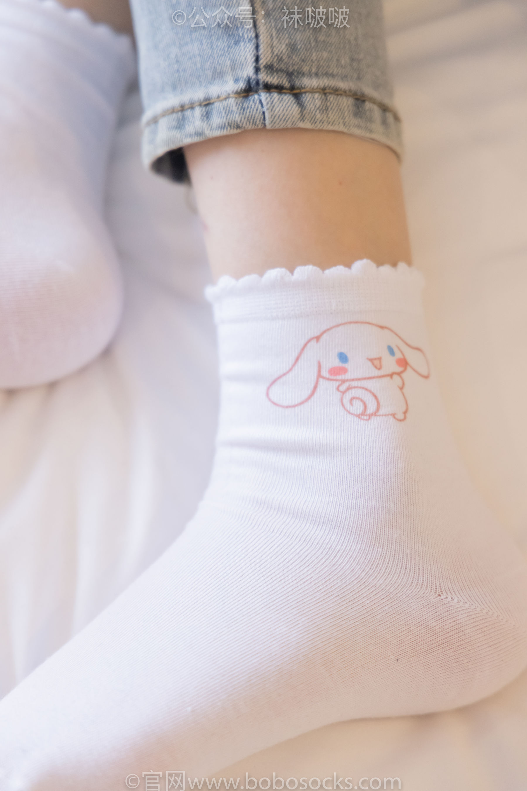 BoBoSocks袜啵啵 No.050 小甜豆-高跟长靴、白棉袜