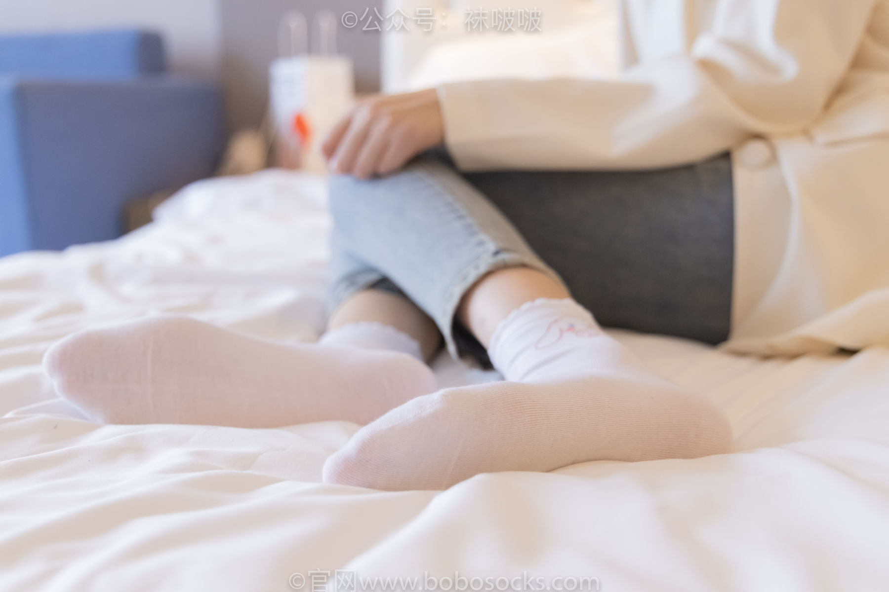 BoBoSocks袜啵啵 No.050 小甜豆-高跟长靴、白棉袜