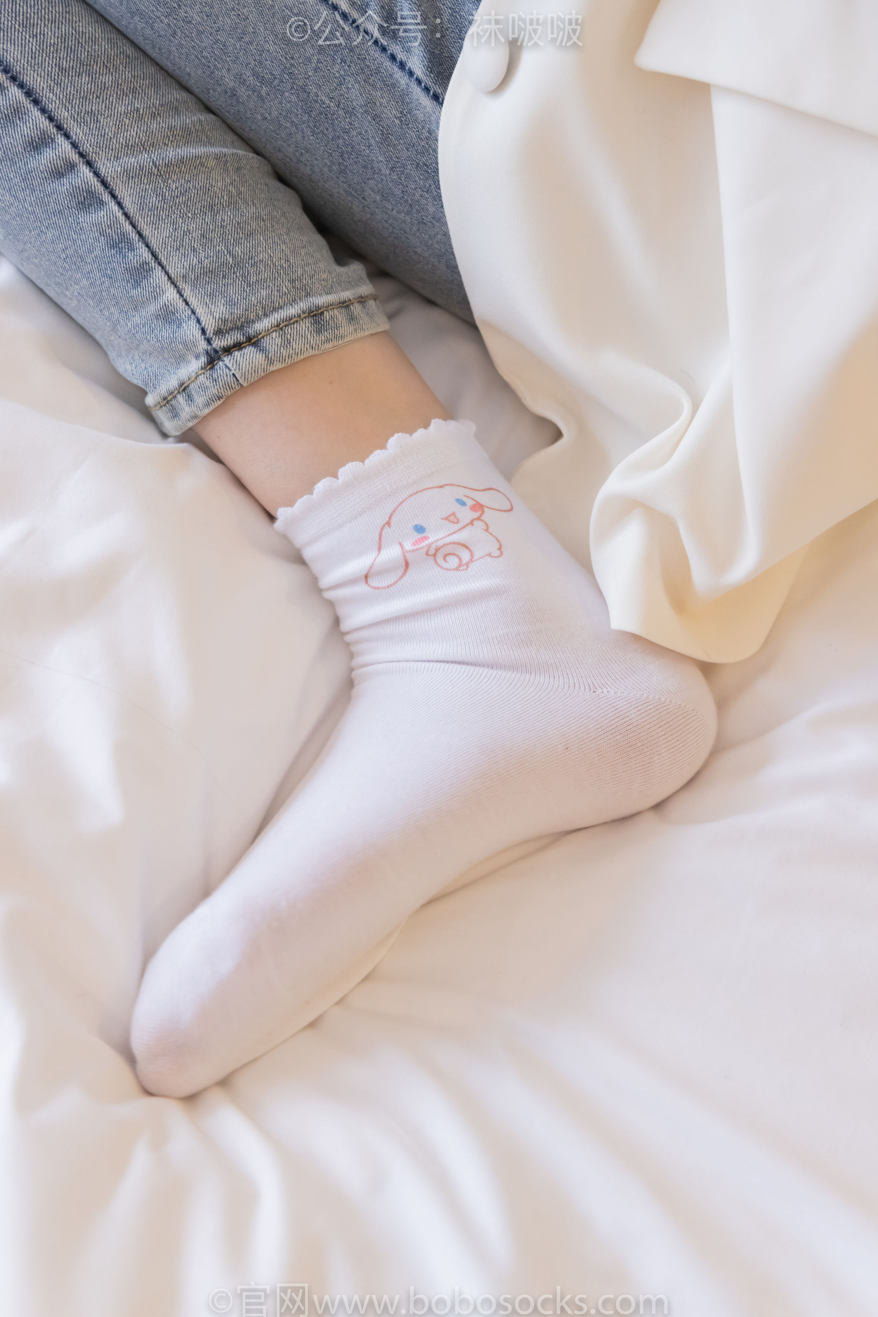 BoBoSocks袜啵啵 No.050 小甜豆-高跟长靴、白棉袜
