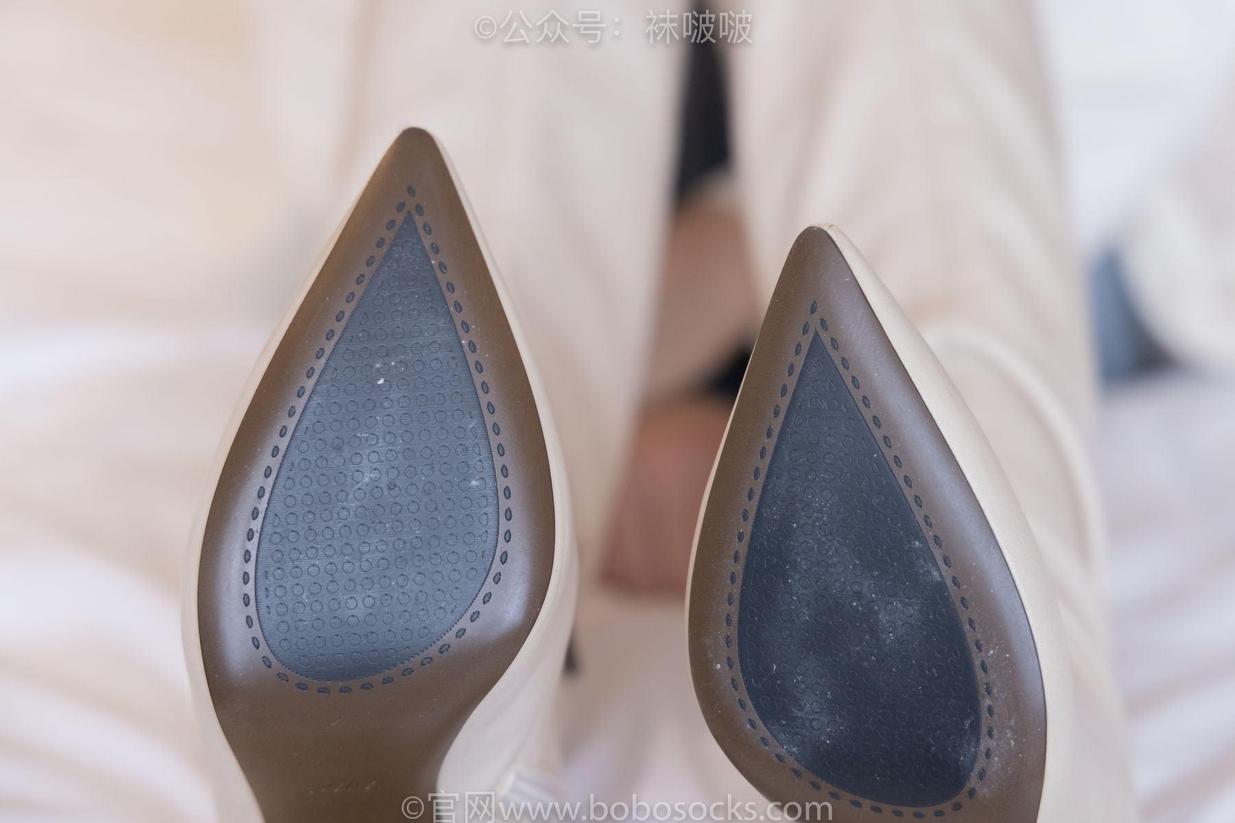 BoBoSocks袜啵啵 No.050 小甜豆-高跟长靴、白棉袜