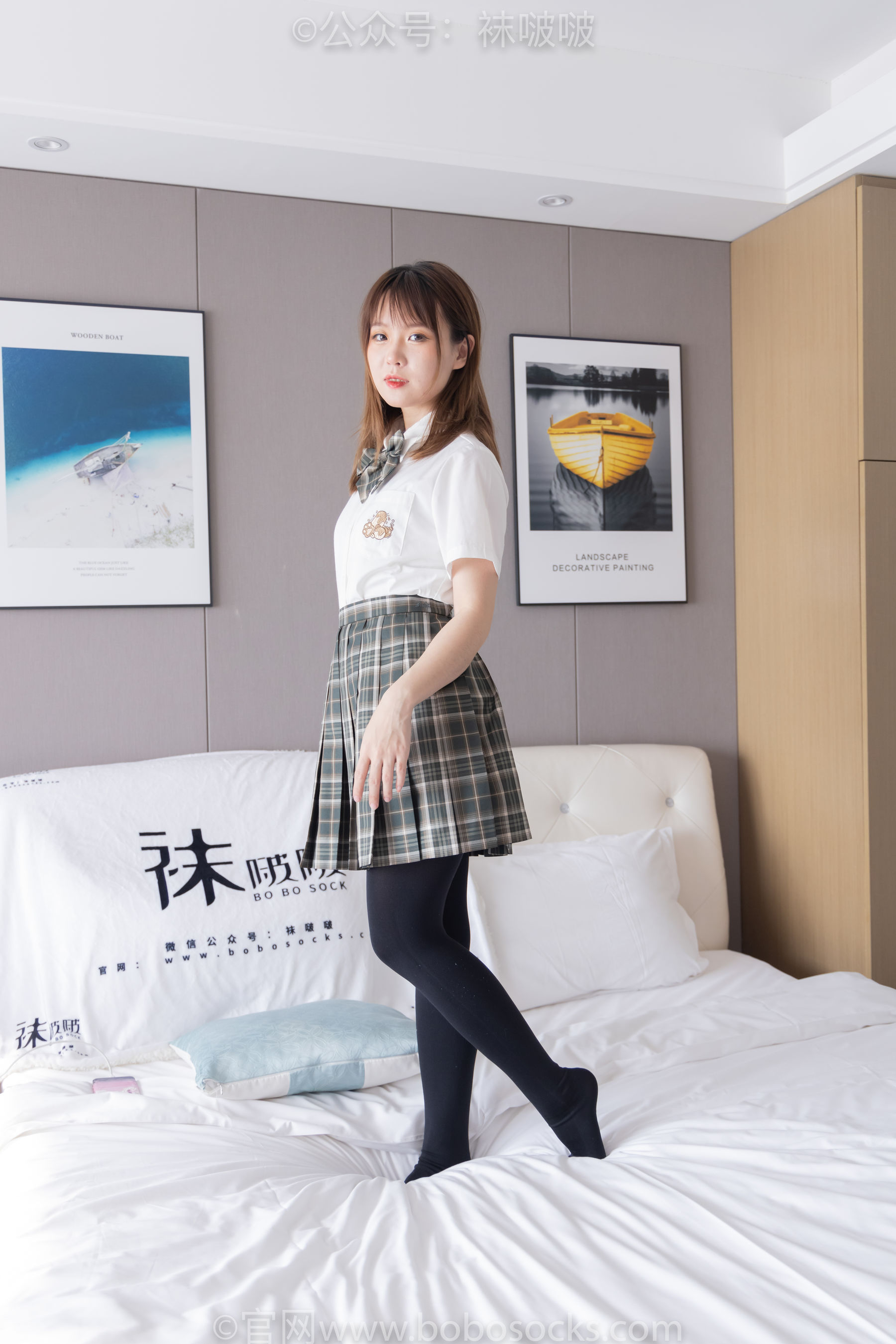 BoBoSocks袜啵啵 No.056 朵朵-JK制服、皮鞋、厚黑丝