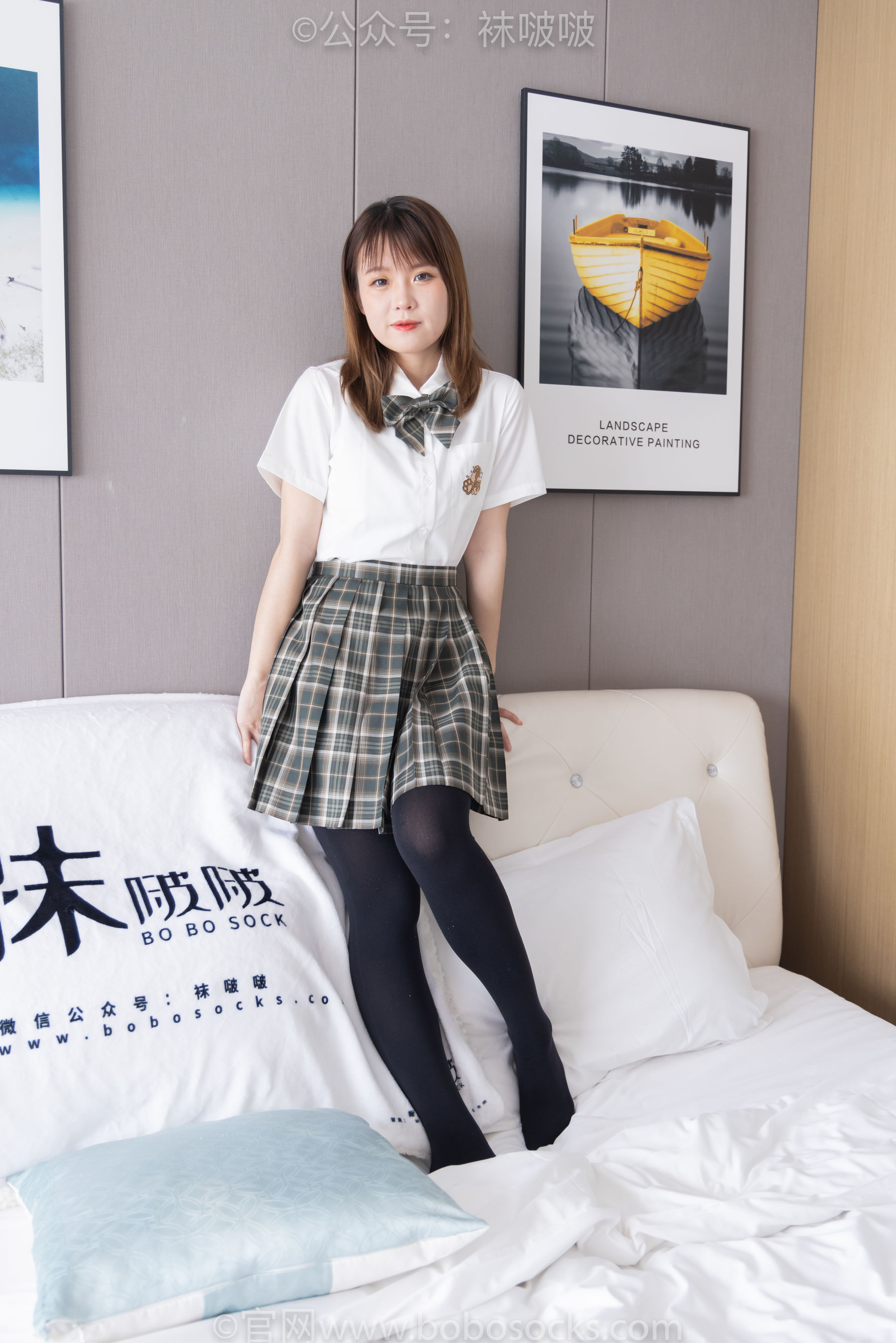 BoBoSocks袜啵啵 No.056 朵朵-JK制服、皮鞋、厚黑丝
