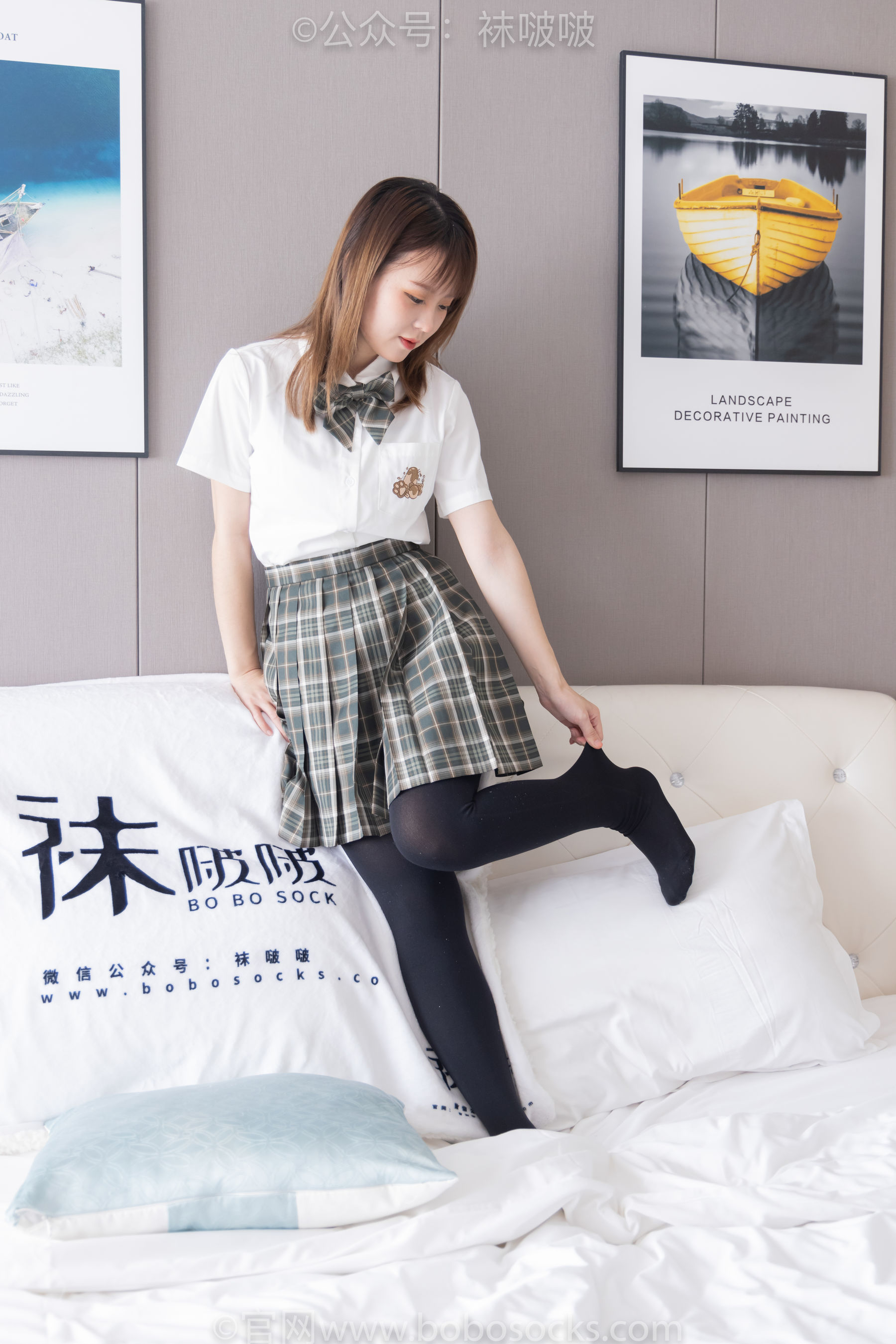 BoBoSocks袜啵啵 No.056 朵朵-JK制服、皮鞋、厚黑丝