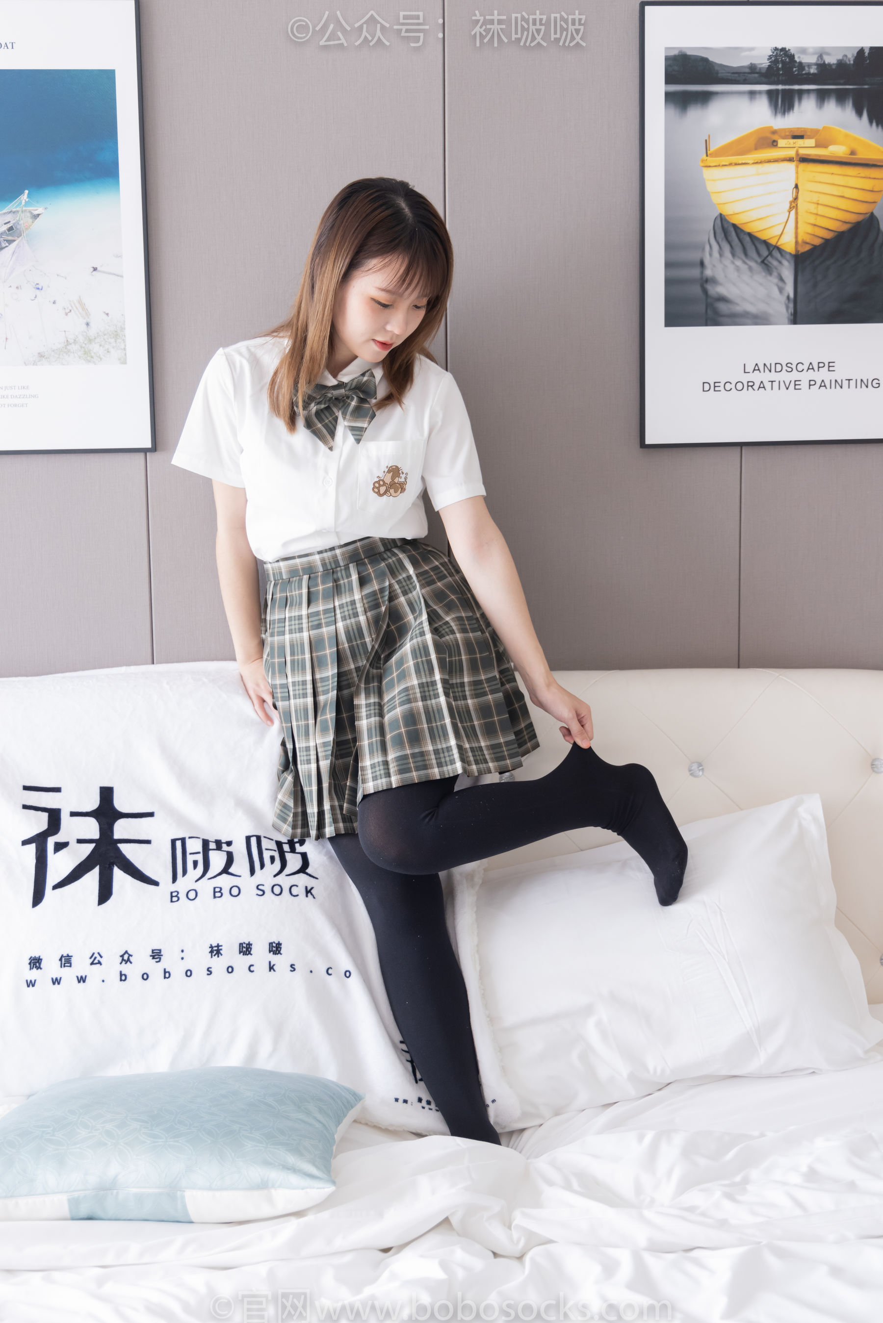 BoBoSocks袜啵啵 No.056 朵朵-JK制服、皮鞋、厚黑丝