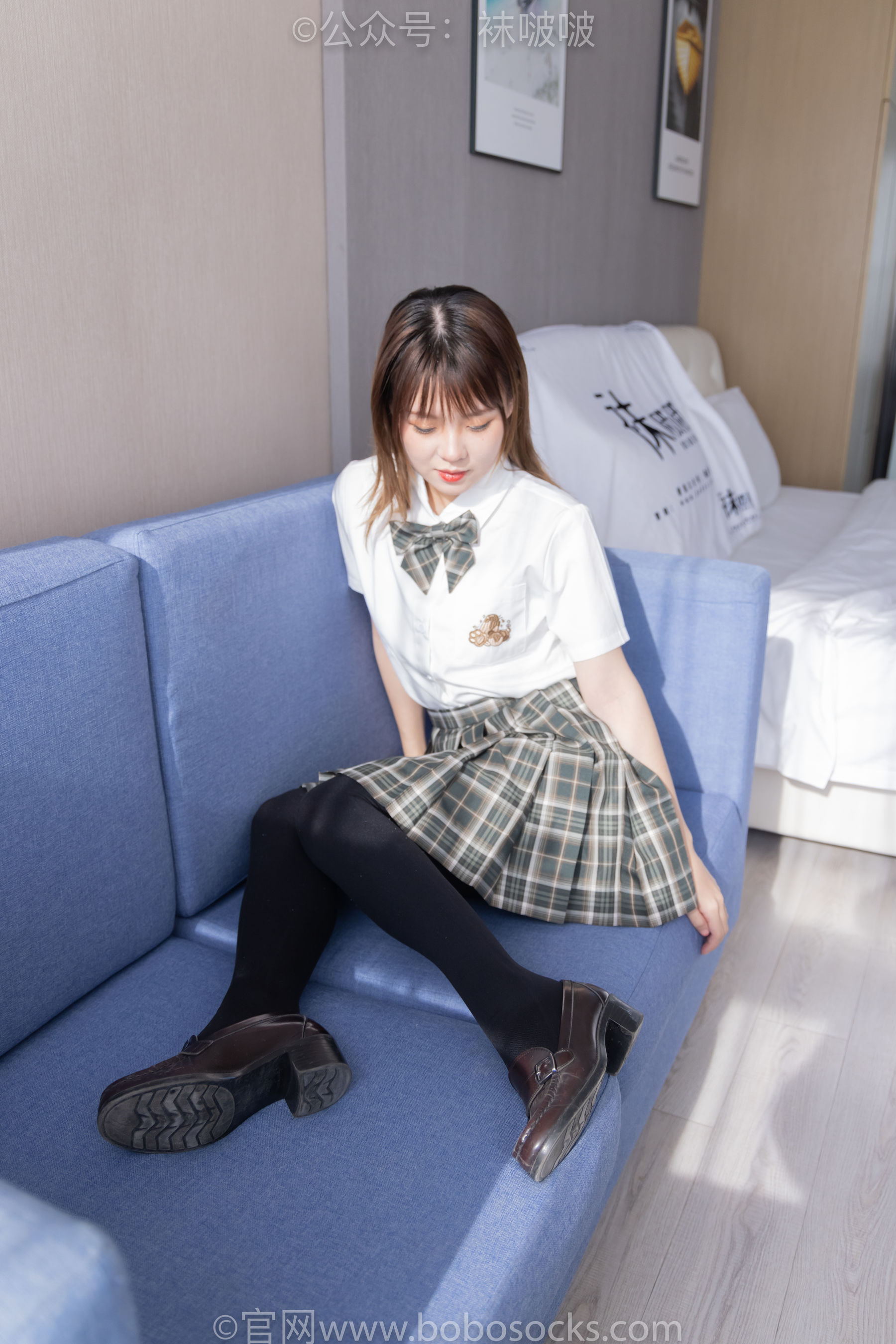 BoBoSocks袜啵啵 No.056 朵朵-JK制服、皮鞋、厚黑丝