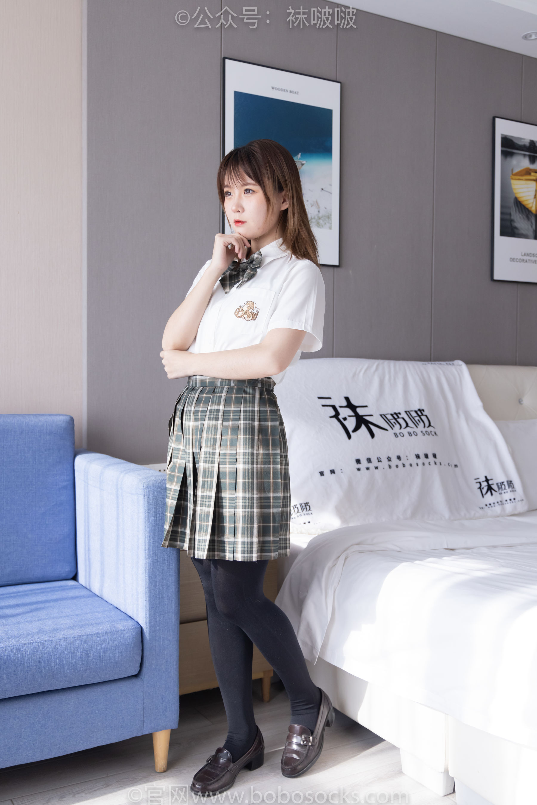 BoBoSocks袜啵啵 No.056 朵朵-JK制服、皮鞋、厚黑丝