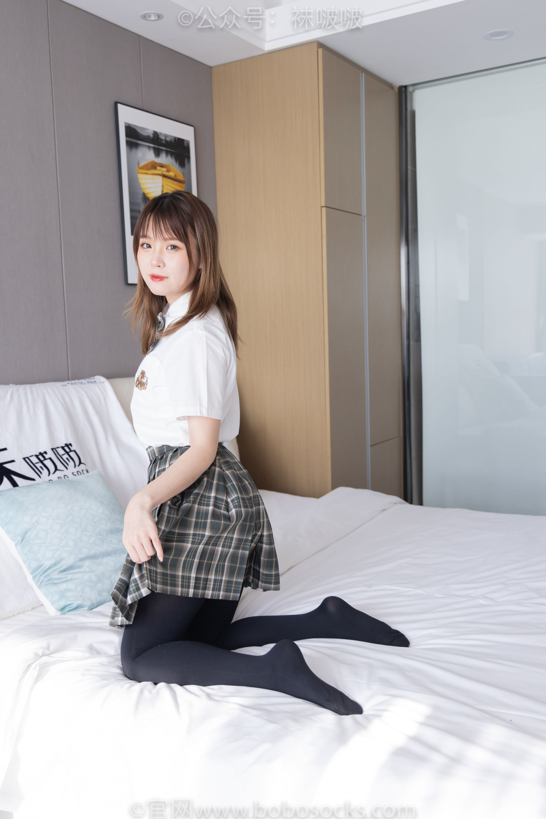 BoBoSocks袜啵啵 No.056 朵朵-JK制服、皮鞋、厚黑丝