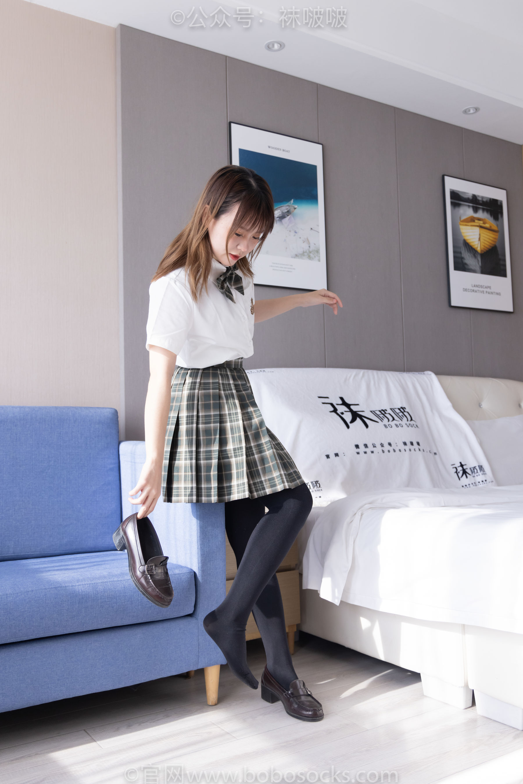 BoBoSocks袜啵啵 No.056 朵朵-JK制服、皮鞋、厚黑丝