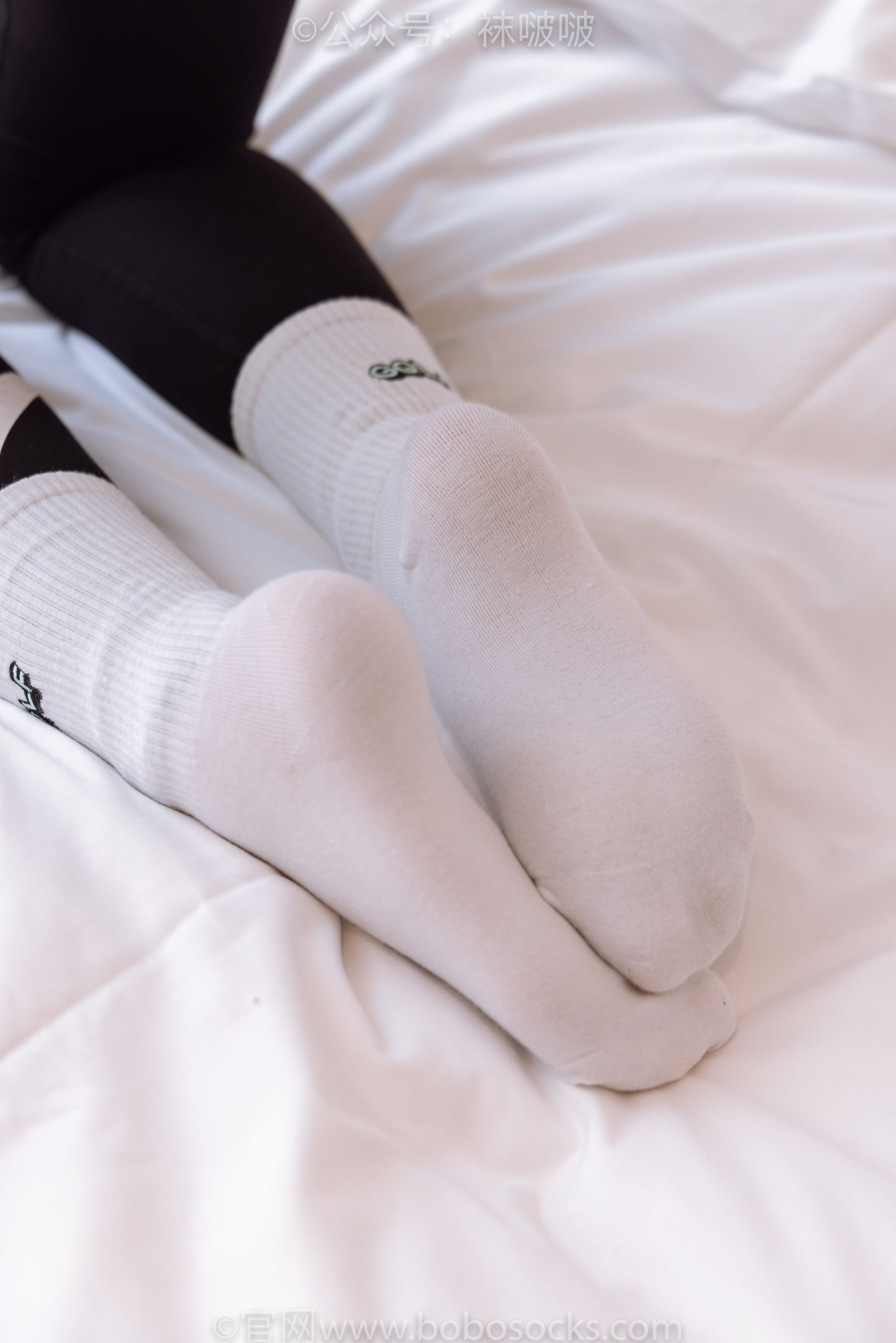 BoBoSocks袜啵啵 No.059 砂糖-AJ板鞋、白棉袜、裸足