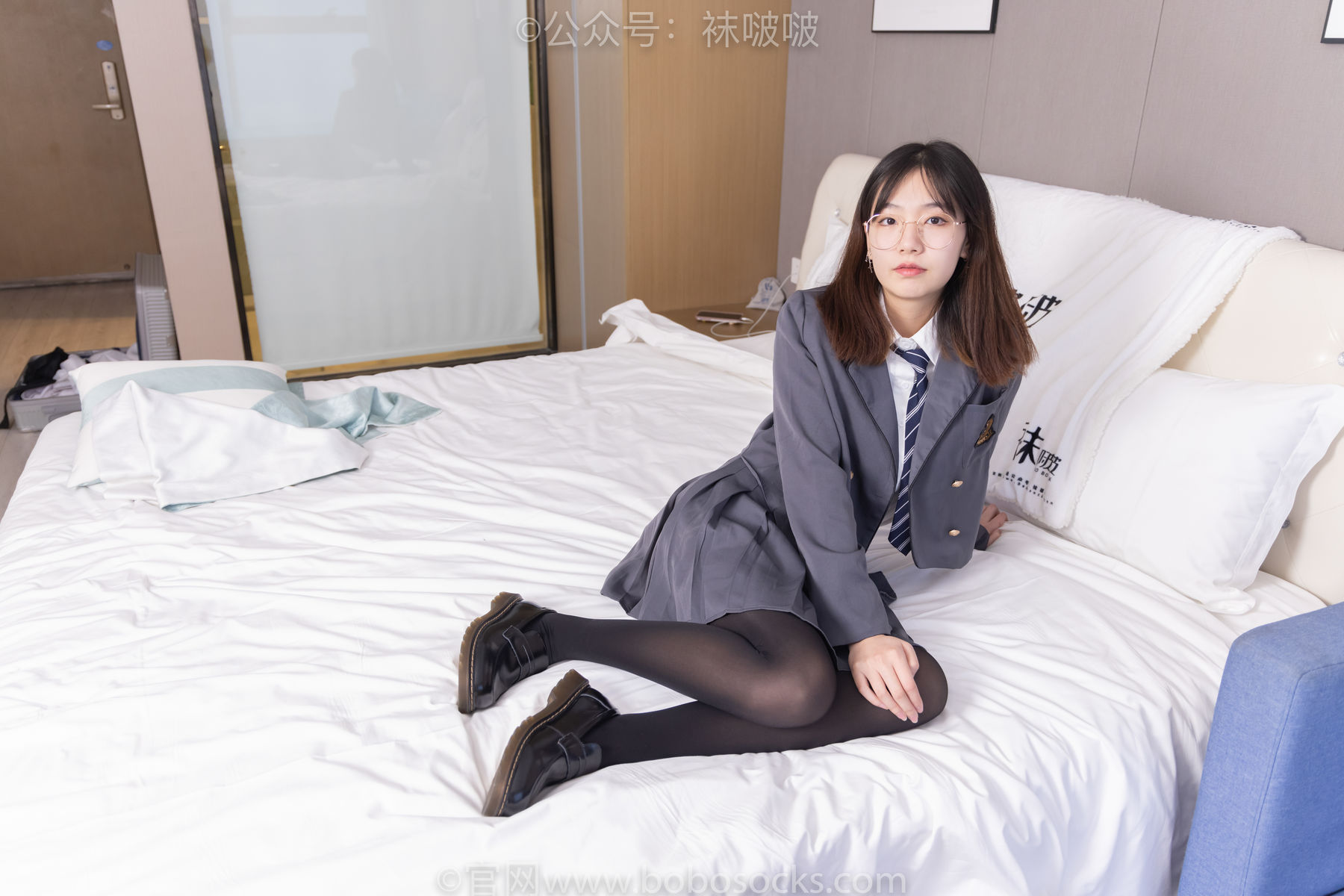 BoBoSocks袜啵啵 No.060 小甜豆-JK制服、皮鞋、厚黑丝