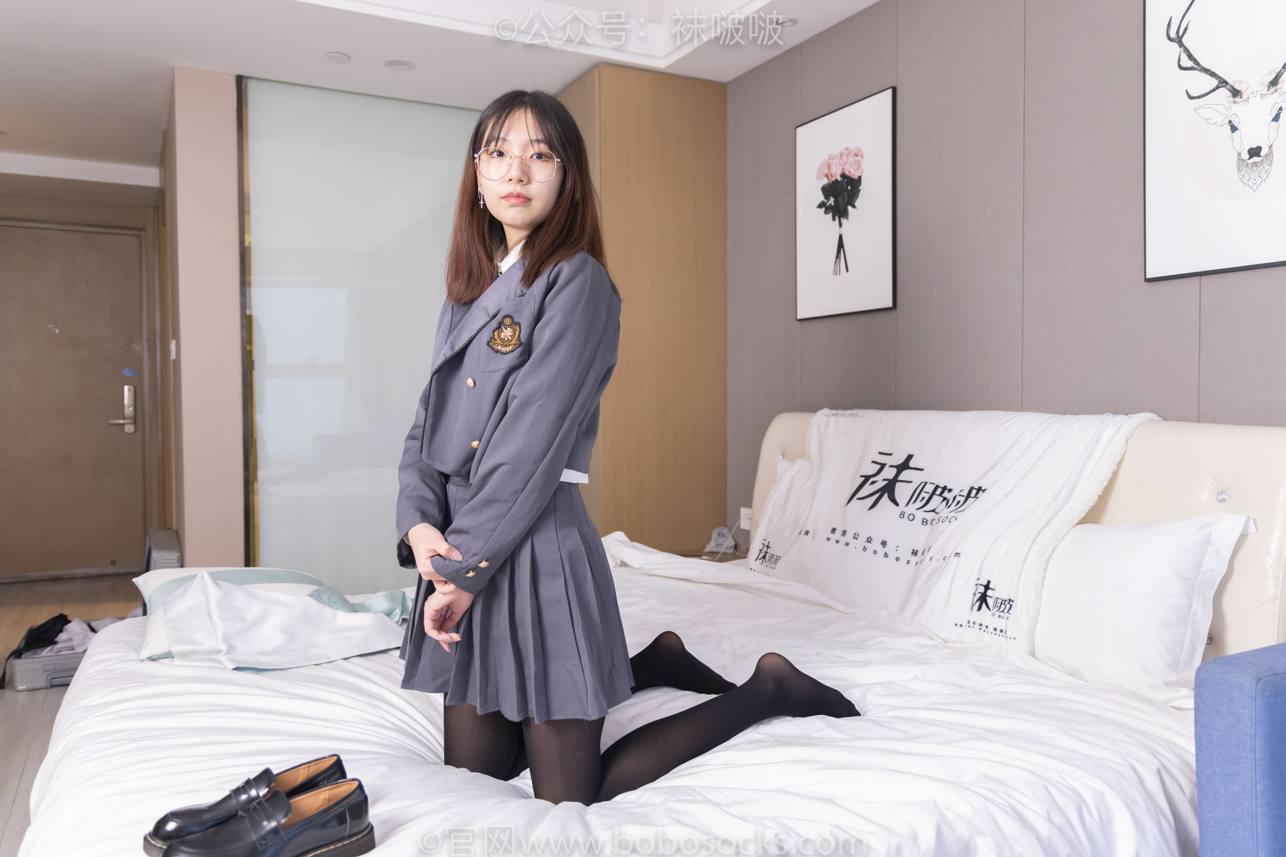 BoBoSocks袜啵啵 No.060 小甜豆-JK制服、皮鞋、厚黑丝