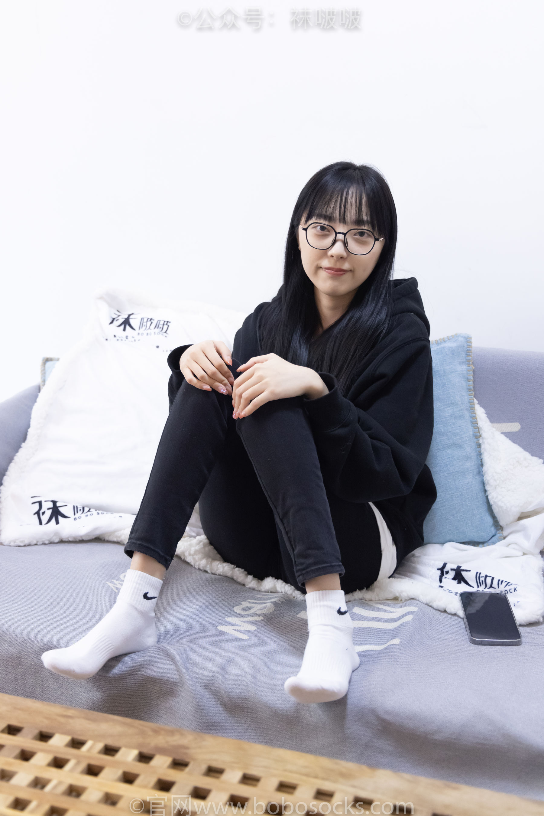 BoBoSocks袜啵啵 No.061 稚予-短靴、白棉袜、裸足