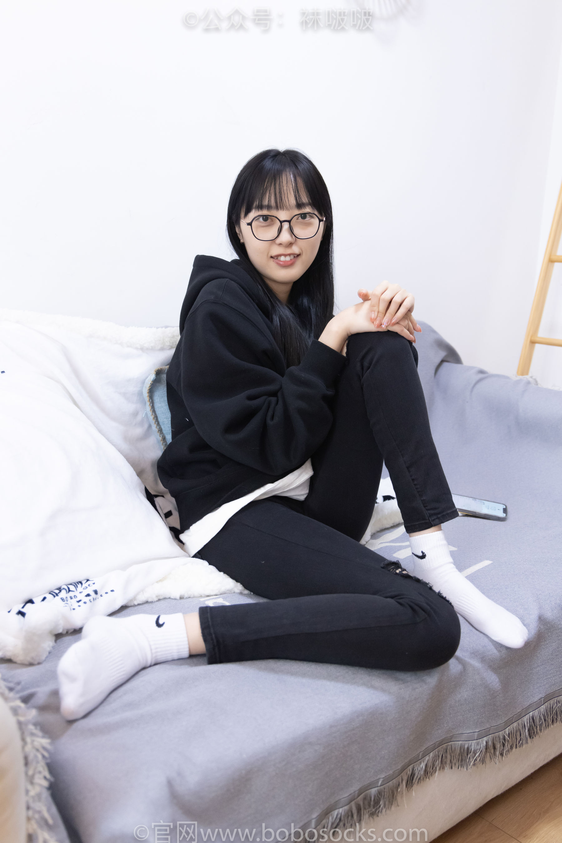 BoBoSocks袜啵啵 No.061 稚予-短靴、白棉袜、裸足
