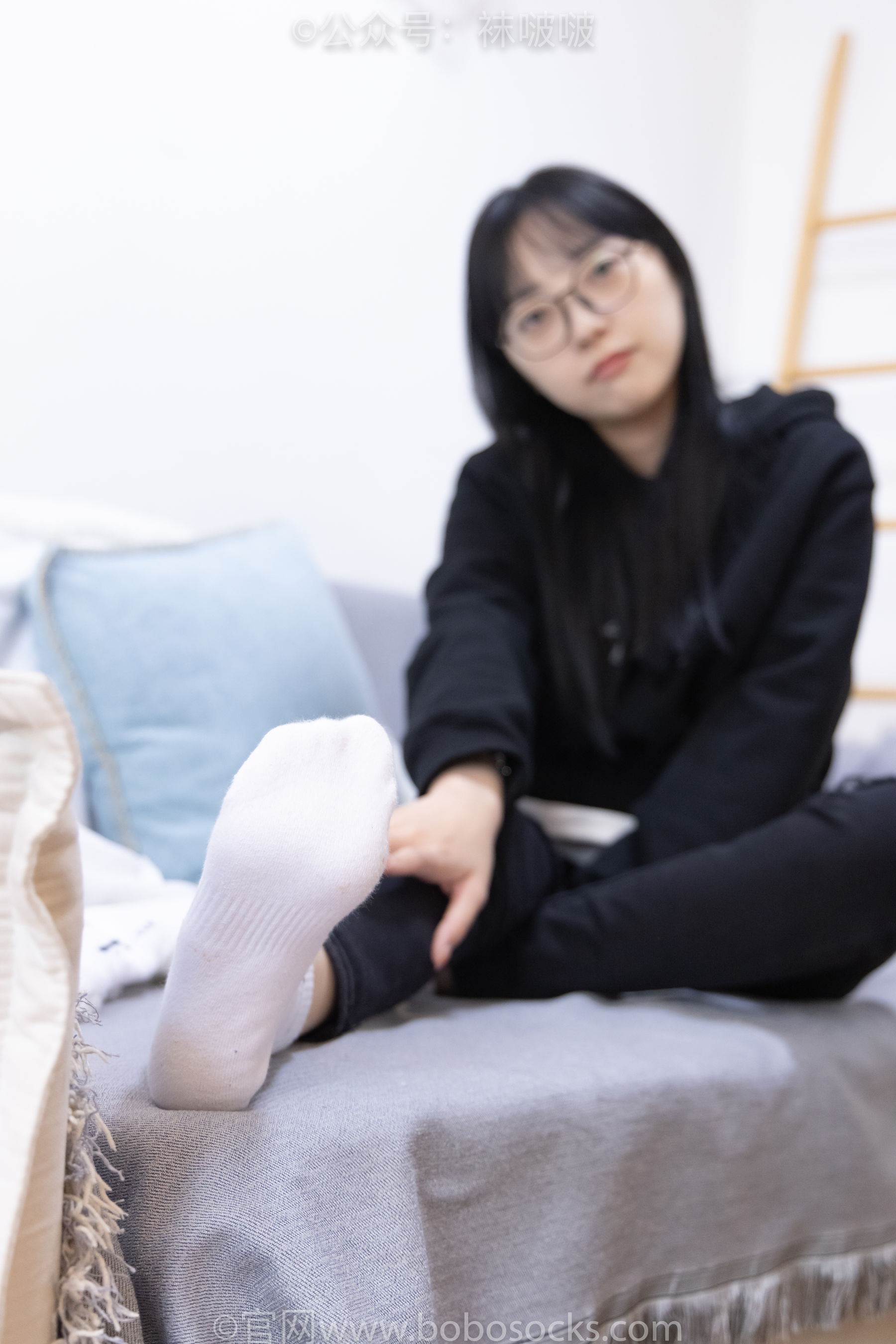 BoBoSocks袜啵啵 No.061 稚予-短靴、白棉袜、裸足