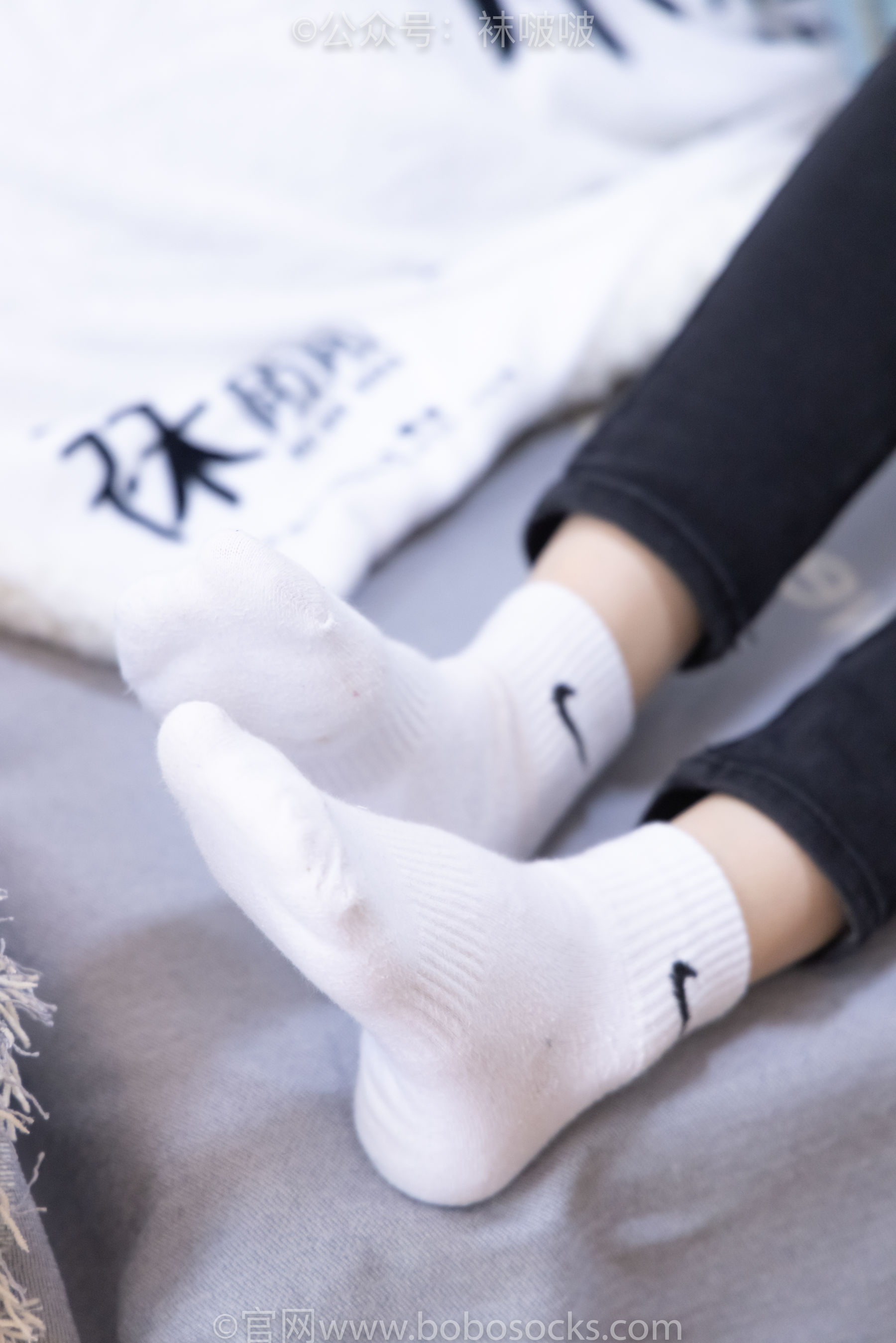BoBoSocks袜啵啵 No.061 稚予-短靴、白棉袜、裸足