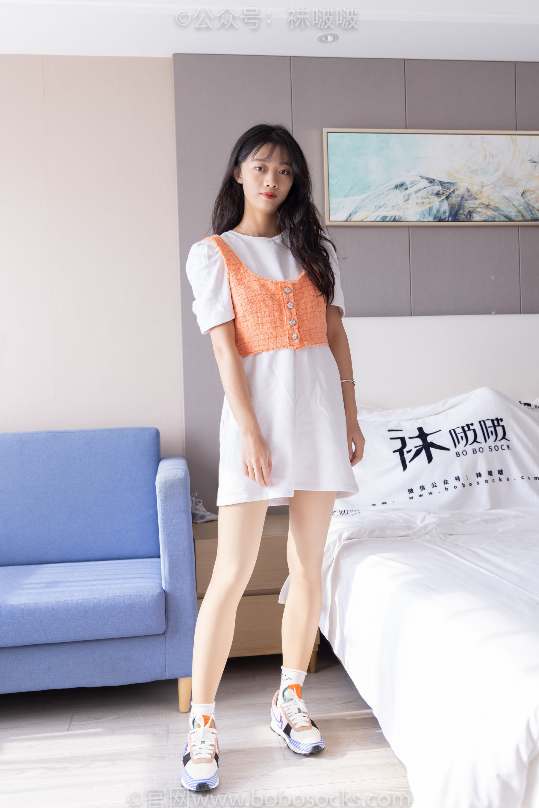 BoBoSocks袜啵啵 No.062 涵涵-运动鞋、白棉袜、厚肉丝