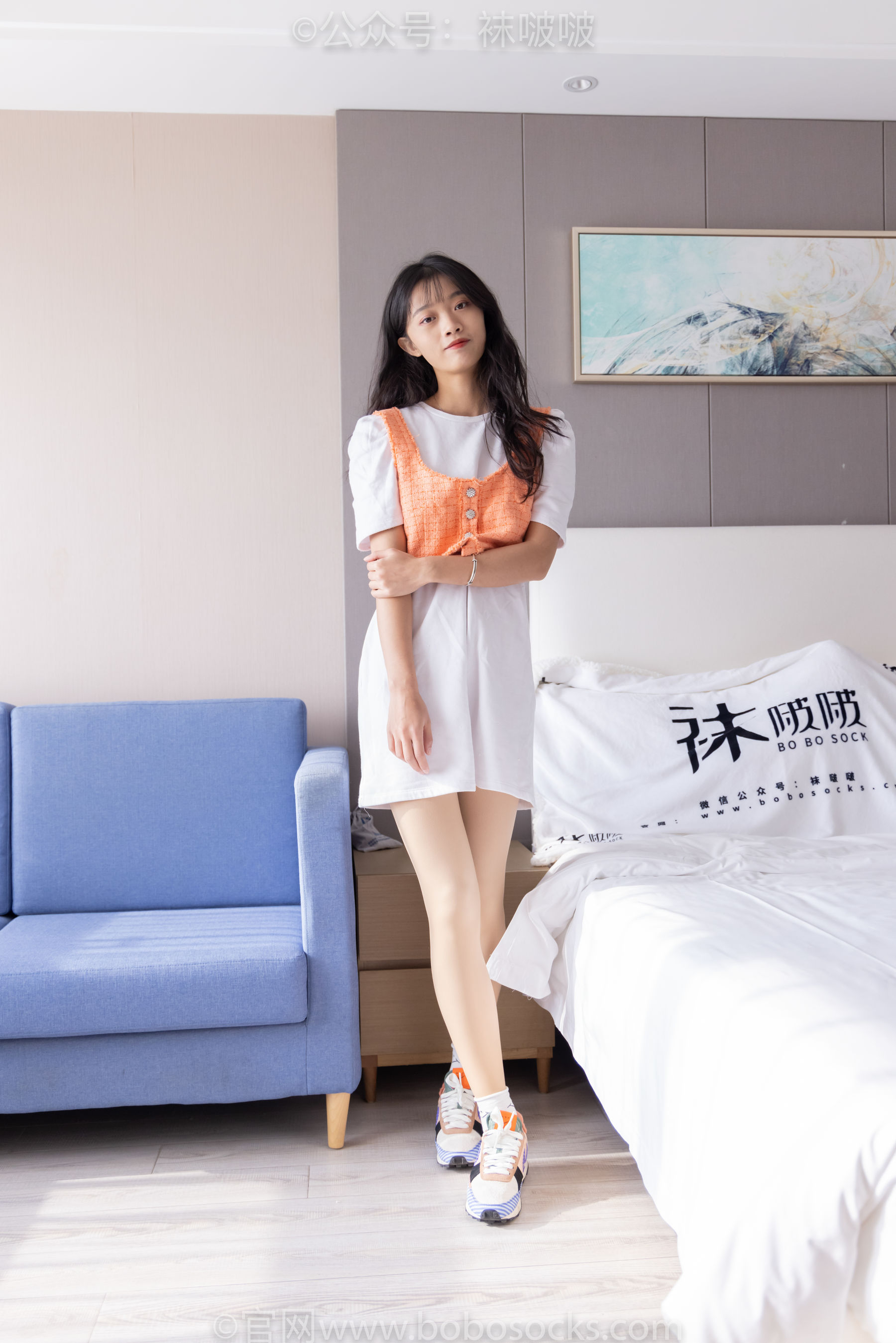BoBoSocks袜啵啵 No.062 涵涵-运动鞋、白棉袜、厚肉丝