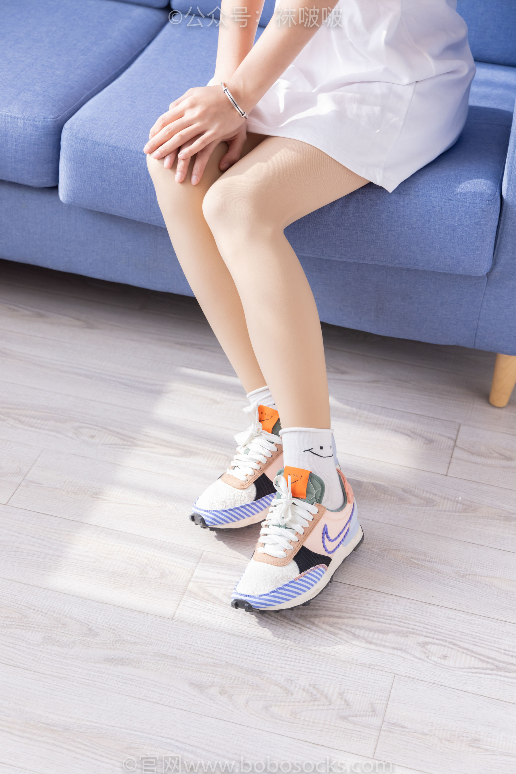 BoBoSocks袜啵啵 No.062 涵涵-运动鞋、白棉袜、厚肉丝