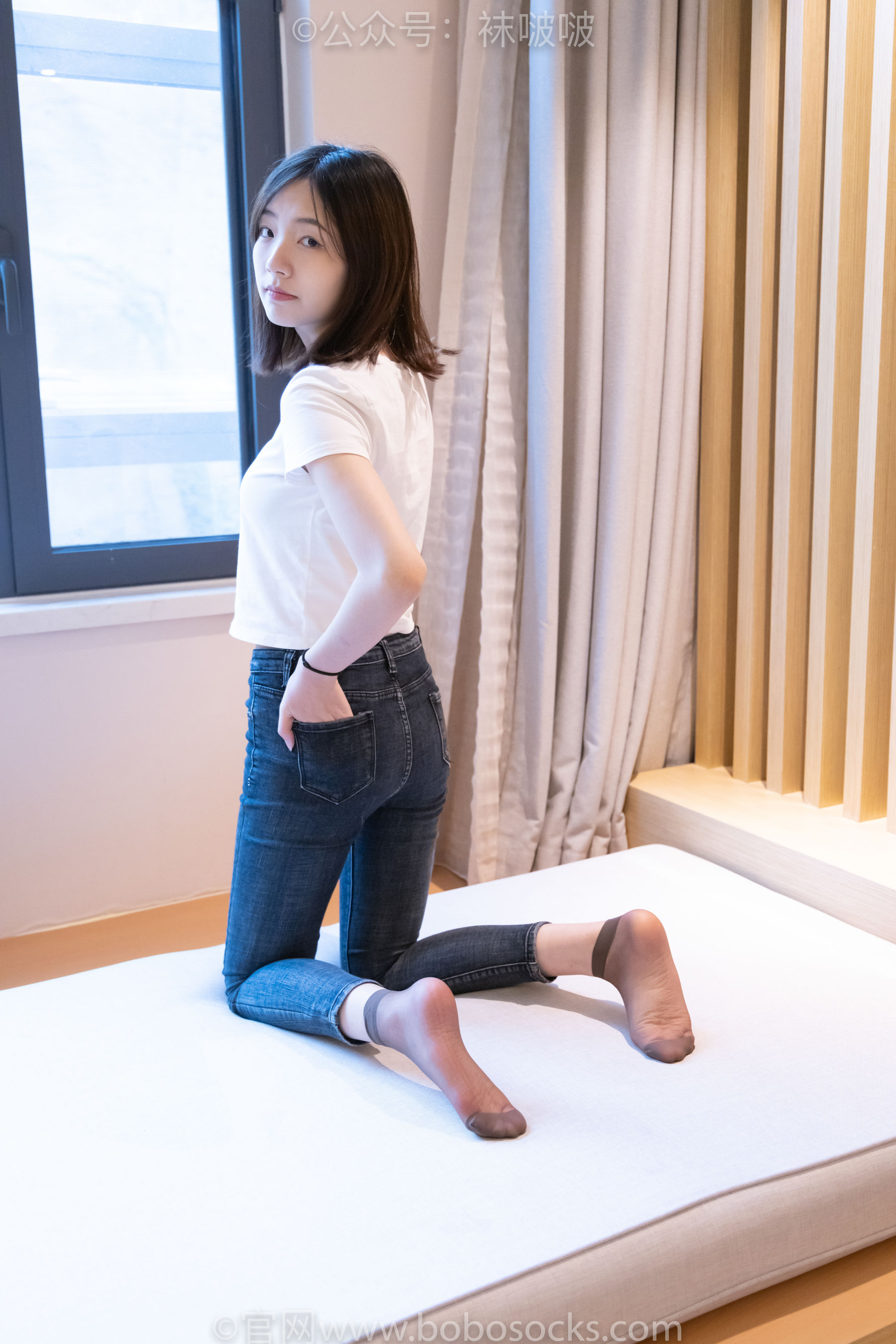 BoBoSocks袜啵啵 No.063 小甜豆-平底鞋、短肉丝、短咖啡丝、裸足