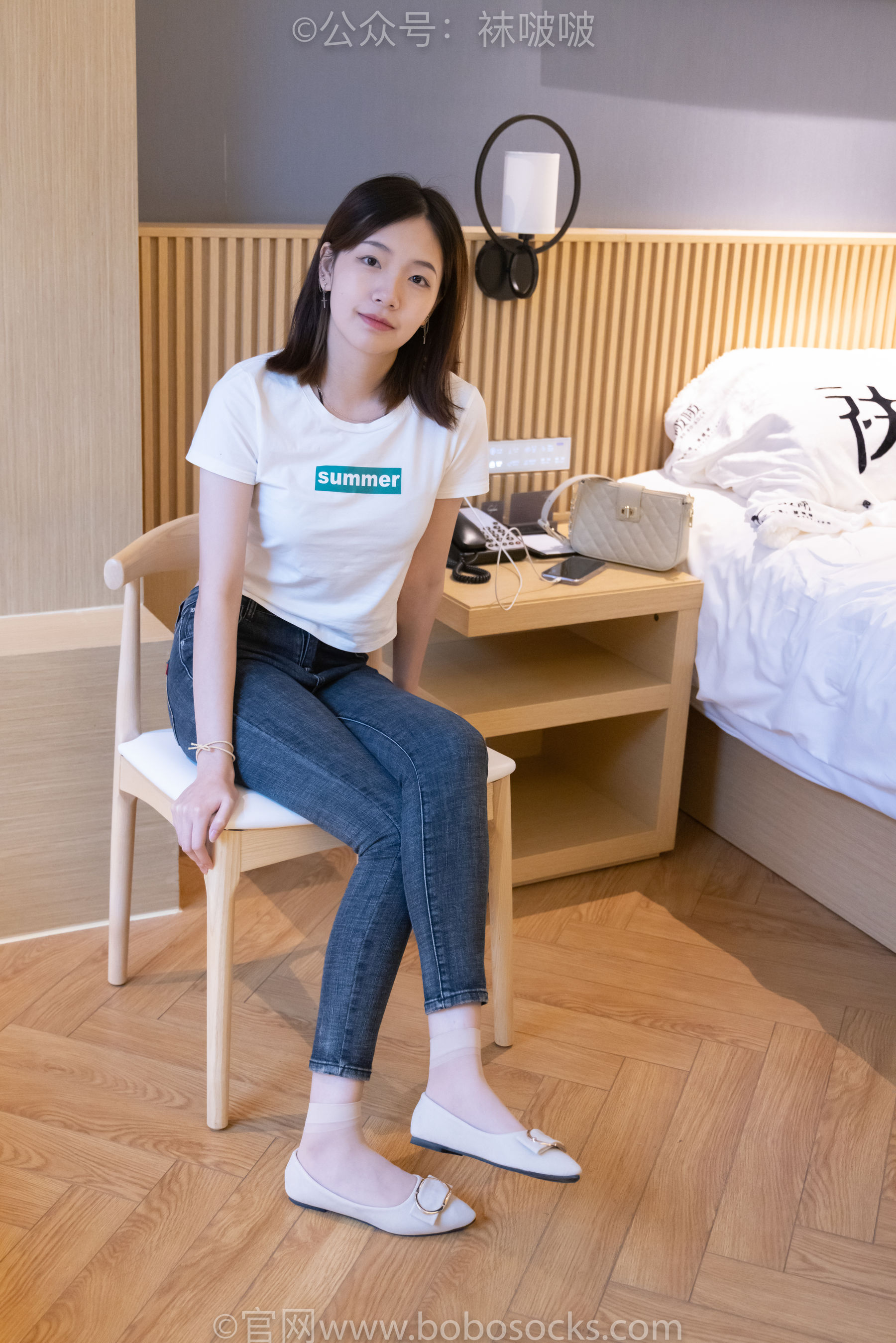 BoBoSocks袜啵啵 No.063 小甜豆-平底鞋、短肉丝、短咖啡丝、裸足