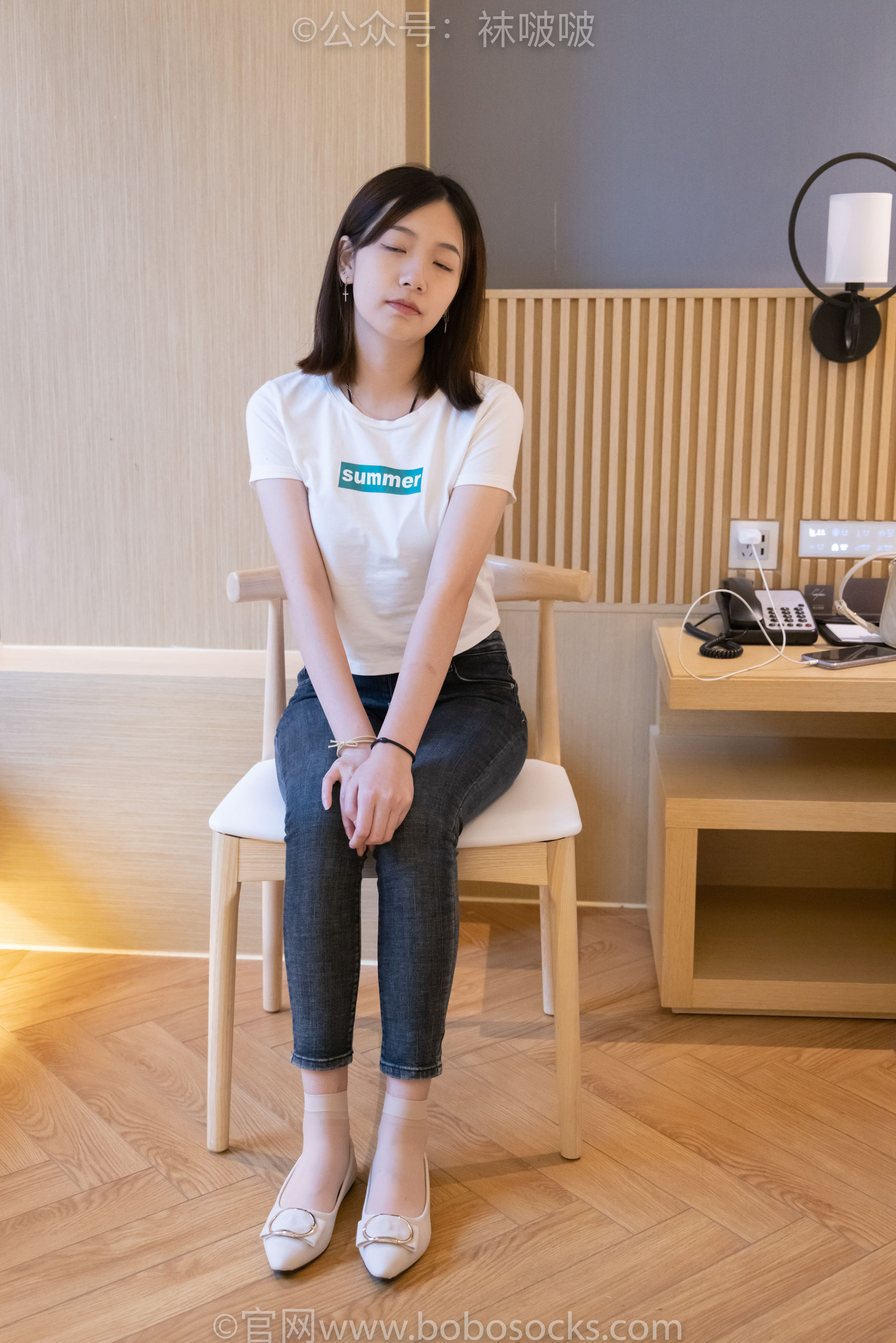 BoBoSocks袜啵啵 No.063 小甜豆-平底鞋、短肉丝、短咖啡丝、裸足