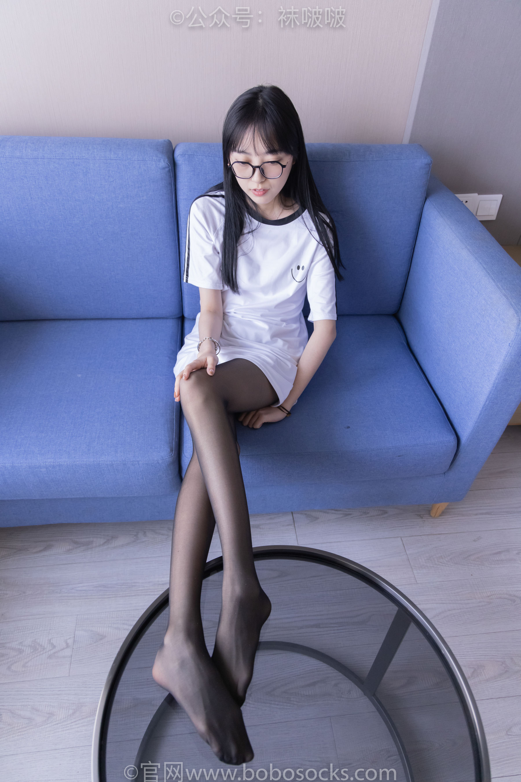 BoBoSocks袜啵啵 No.067 稚予-匡威帆布鞋、黑丝