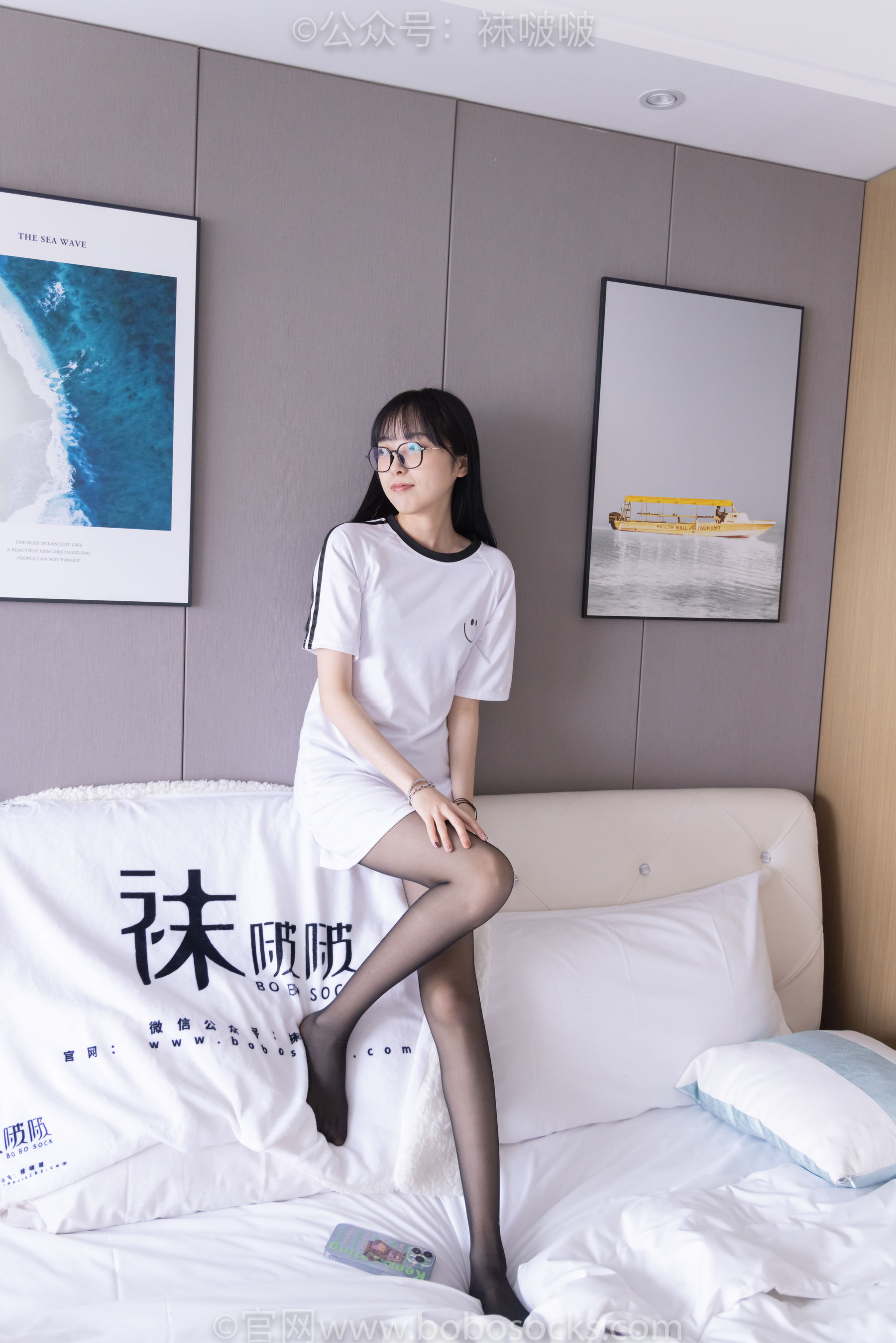 BoBoSocks袜啵啵 No.067 稚予-匡威帆布鞋、黑丝