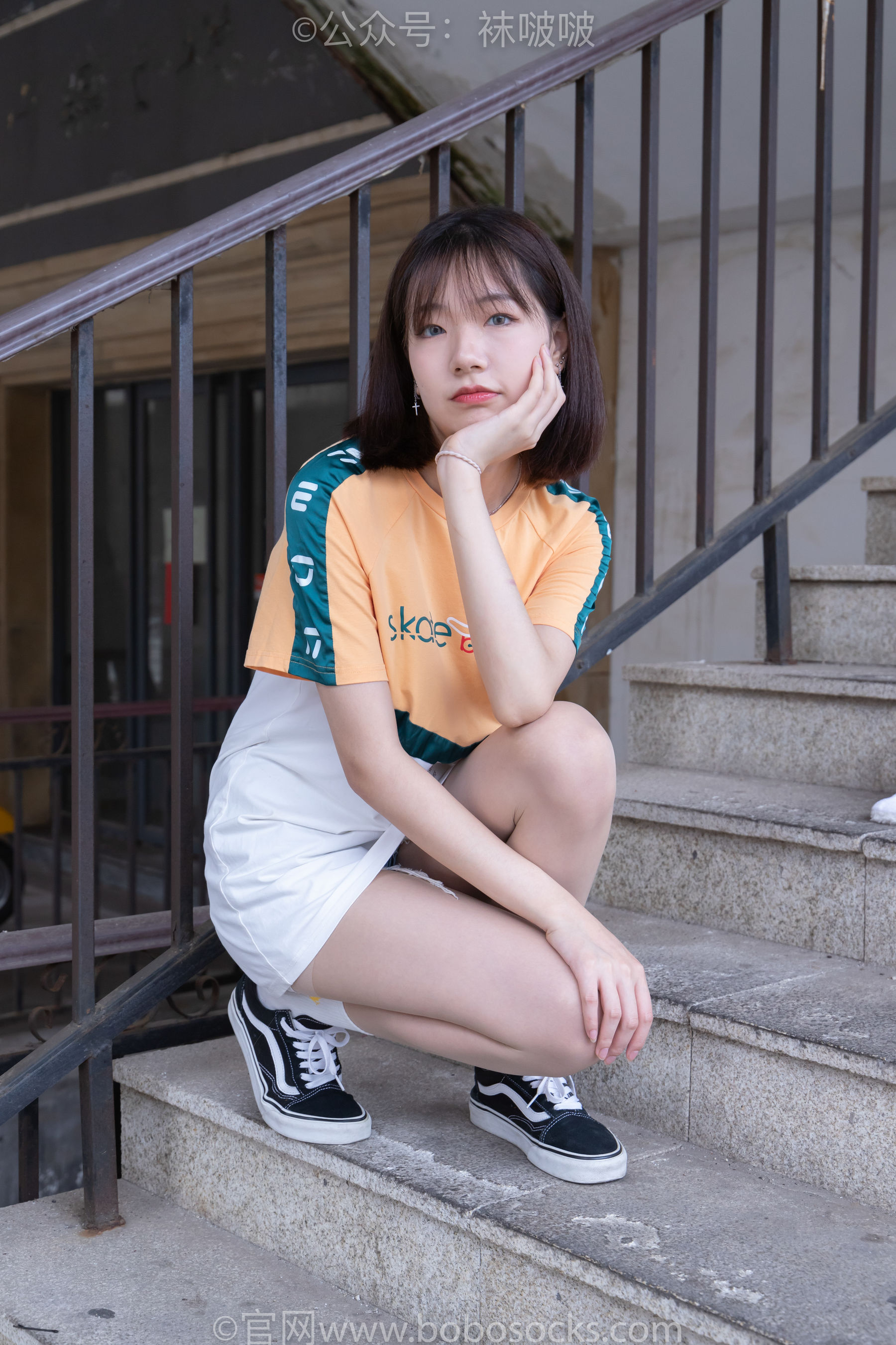 BoBoSocks袜啵啵 No.069 小甜豆-vans板鞋、白棉袜、肉丝