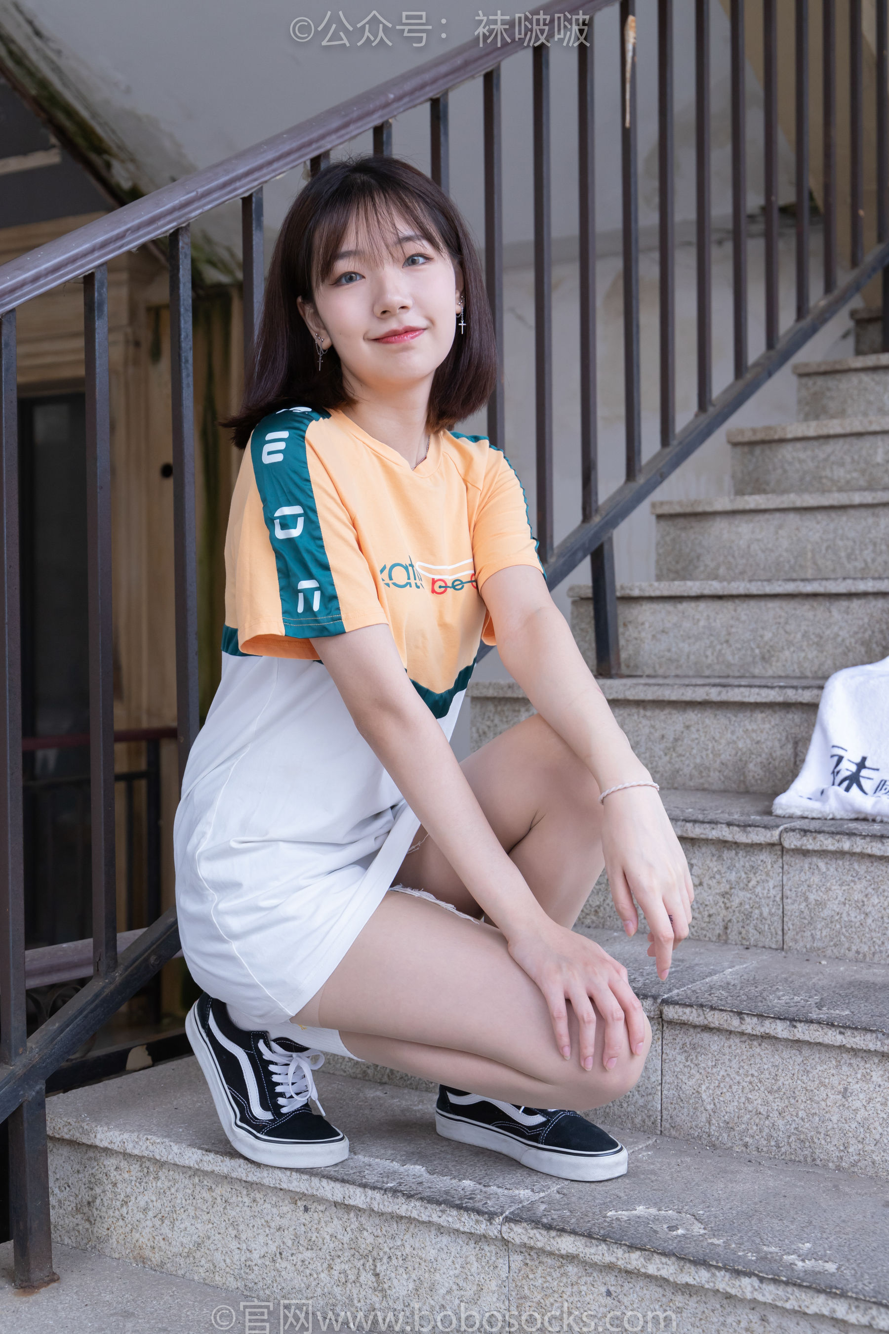 BoBoSocks袜啵啵 No.069 小甜豆-vans板鞋、白棉袜、肉丝