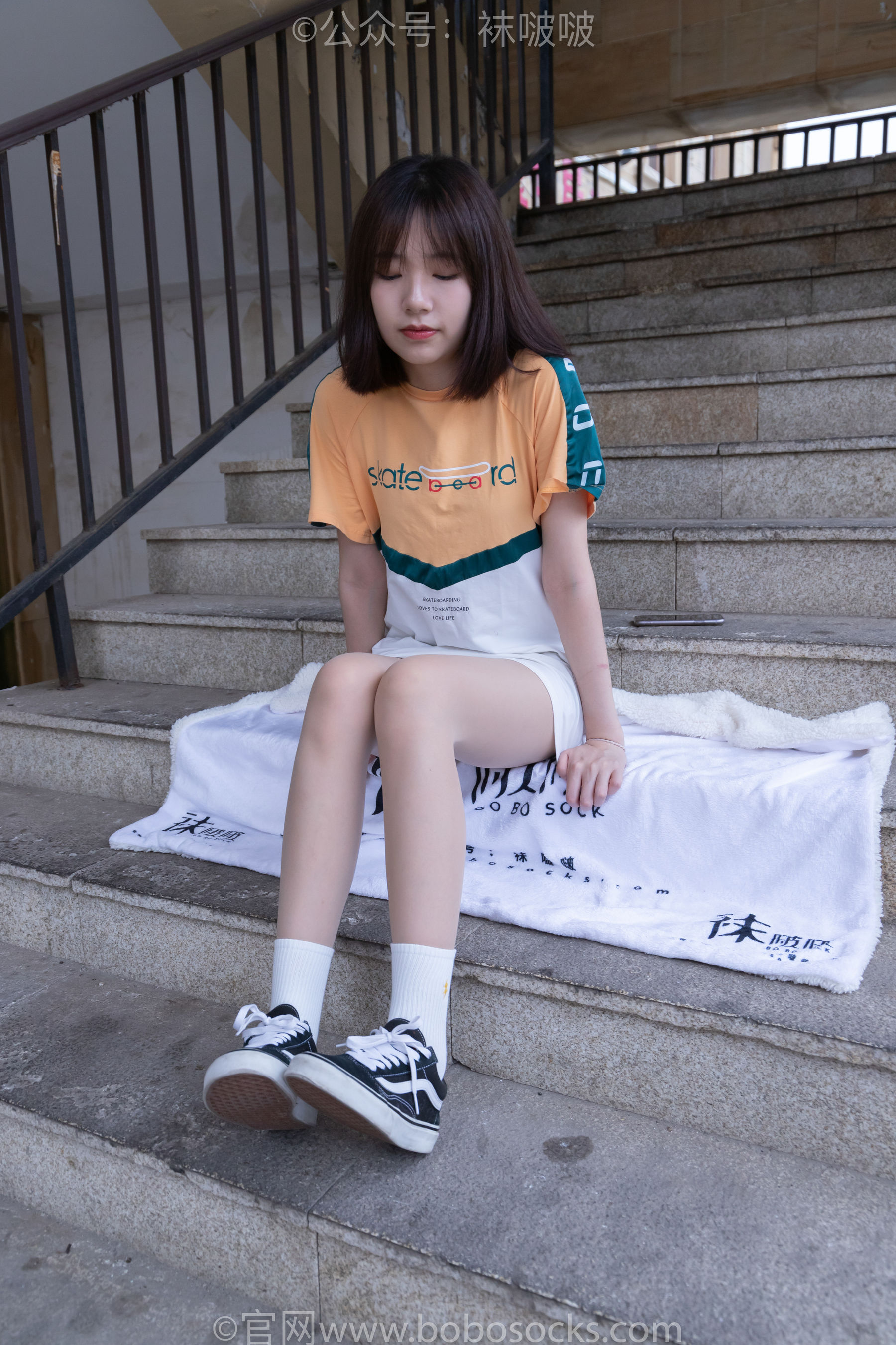 BoBoSocks袜啵啵 No.069 小甜豆-vans板鞋、白棉袜、肉丝
