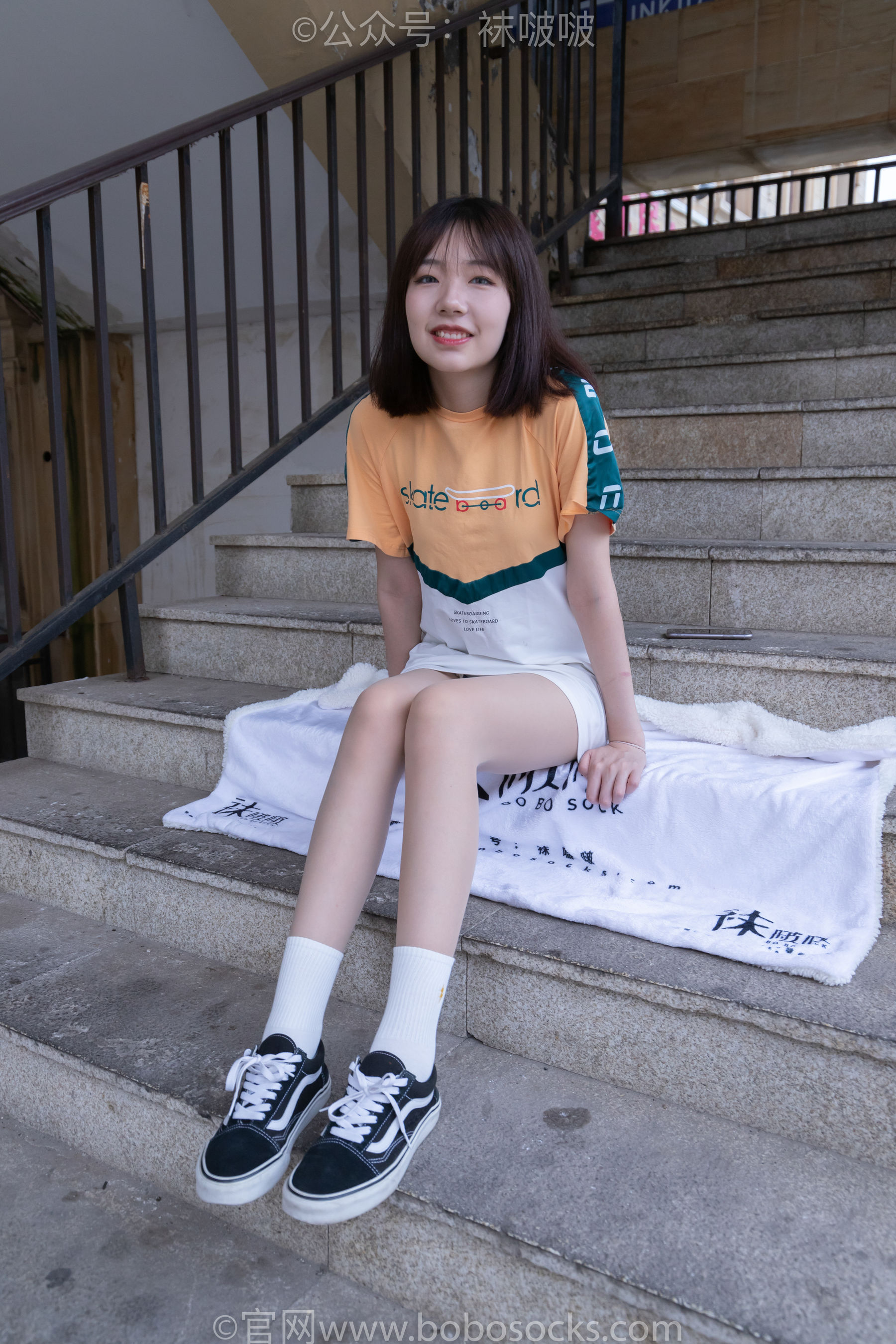 BoBoSocks袜啵啵 No.069 小甜豆-vans板鞋、白棉袜、肉丝