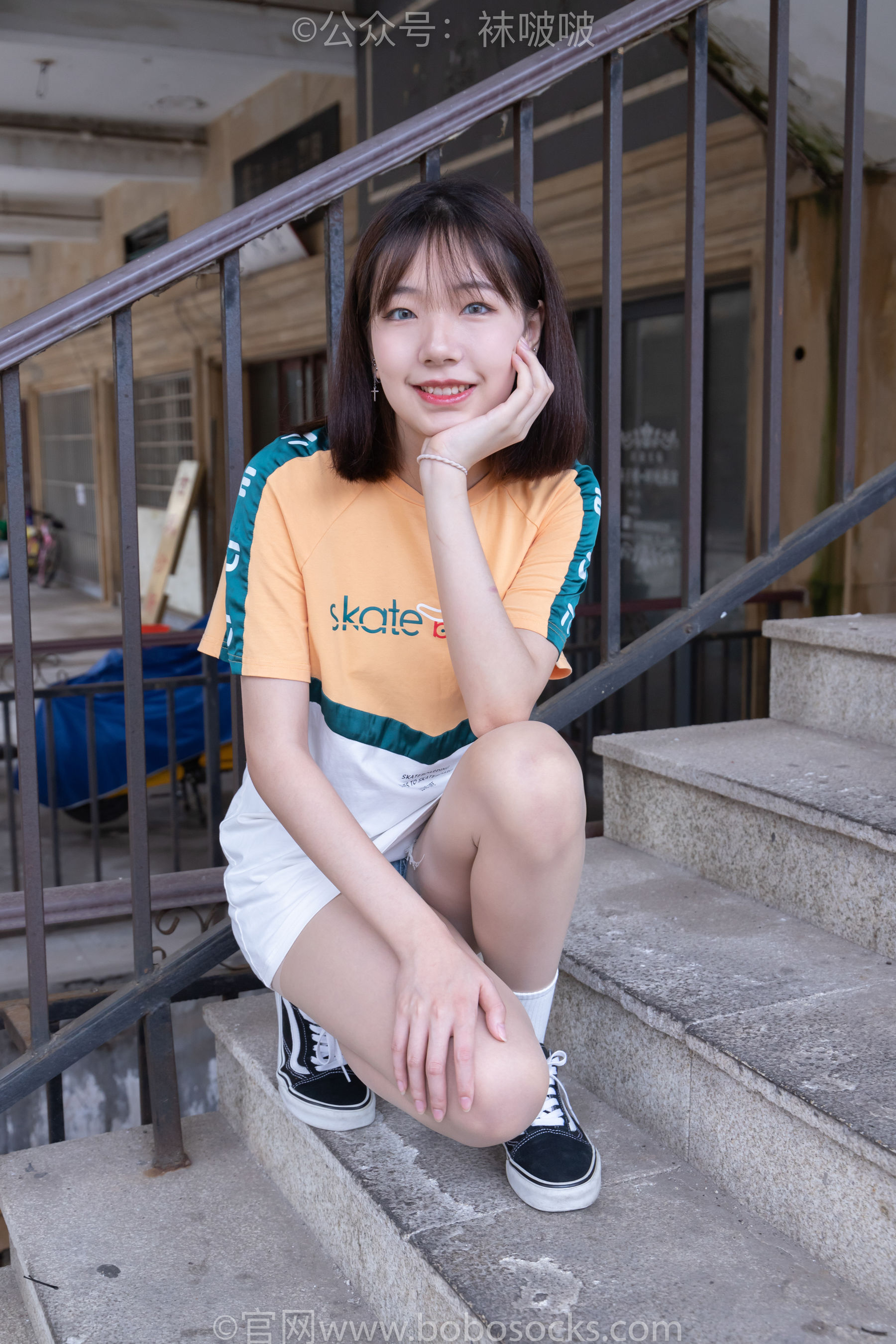 BoBoSocks袜啵啵 No.069 小甜豆-vans板鞋、白棉袜、肉丝