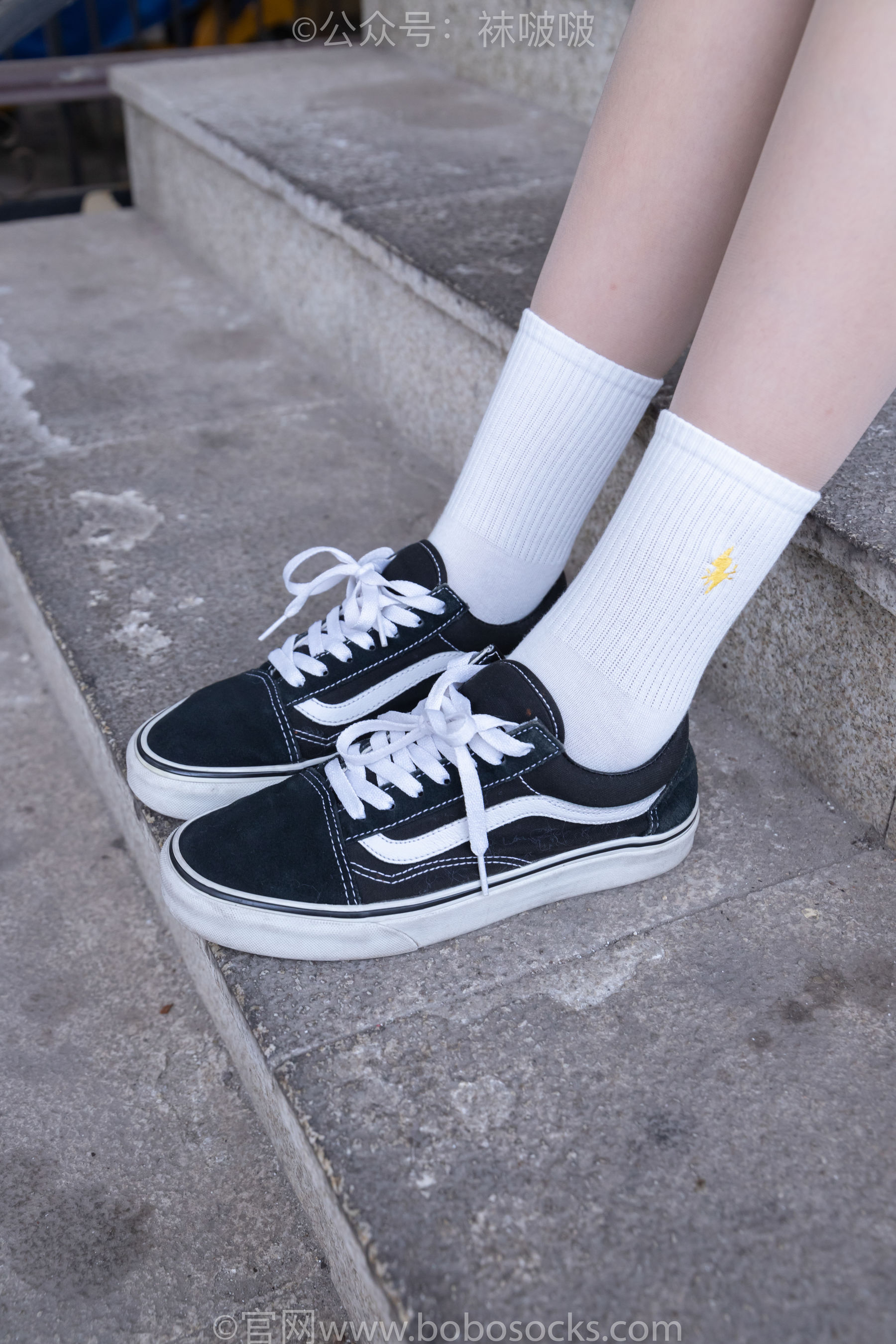 BoBoSocks袜啵啵 No.069 小甜豆-vans板鞋、白棉袜、肉丝