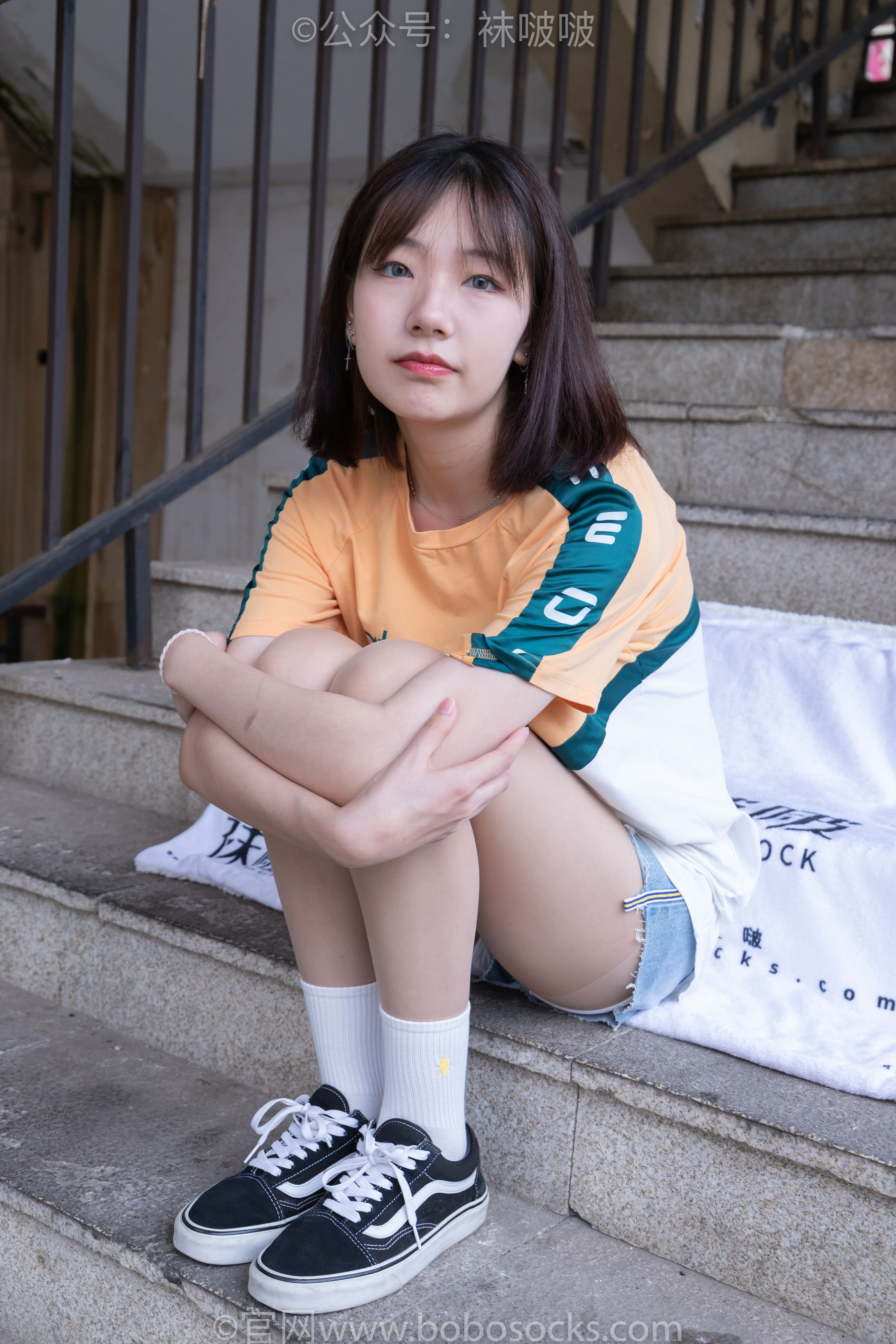 BoBoSocks袜啵啵 No.069 小甜豆-vans板鞋、白棉袜、肉丝