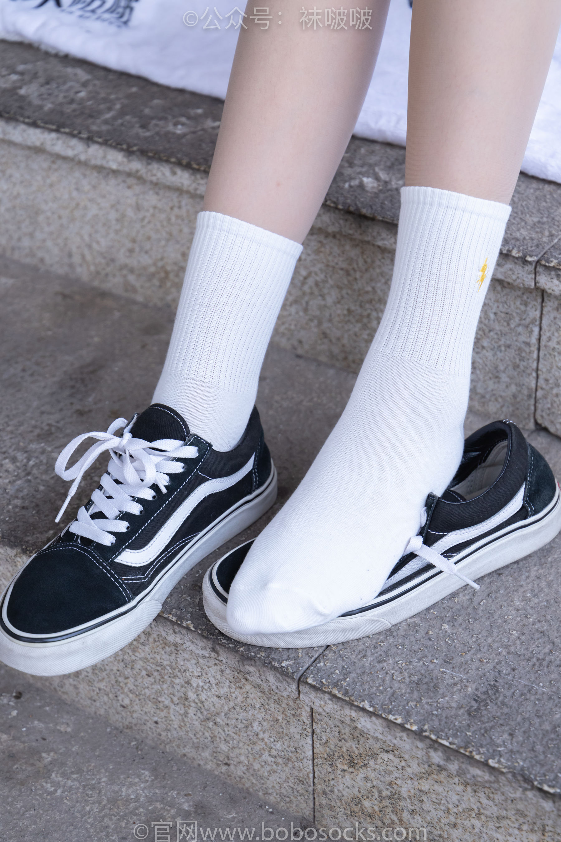 BoBoSocks袜啵啵 No.069 小甜豆-vans板鞋、白棉袜、肉丝