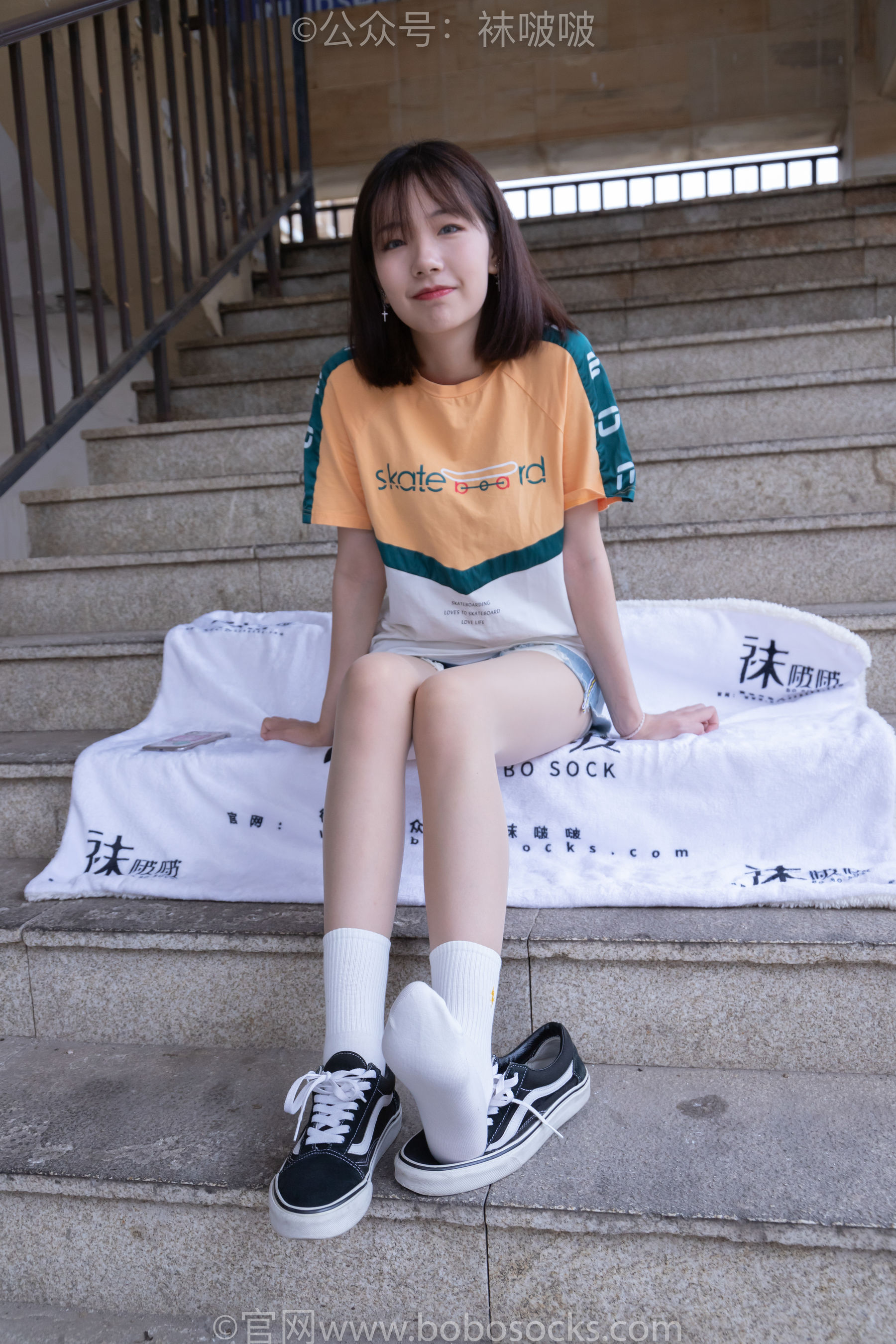 BoBoSocks袜啵啵 No.069 小甜豆-vans板鞋、白棉袜、肉丝