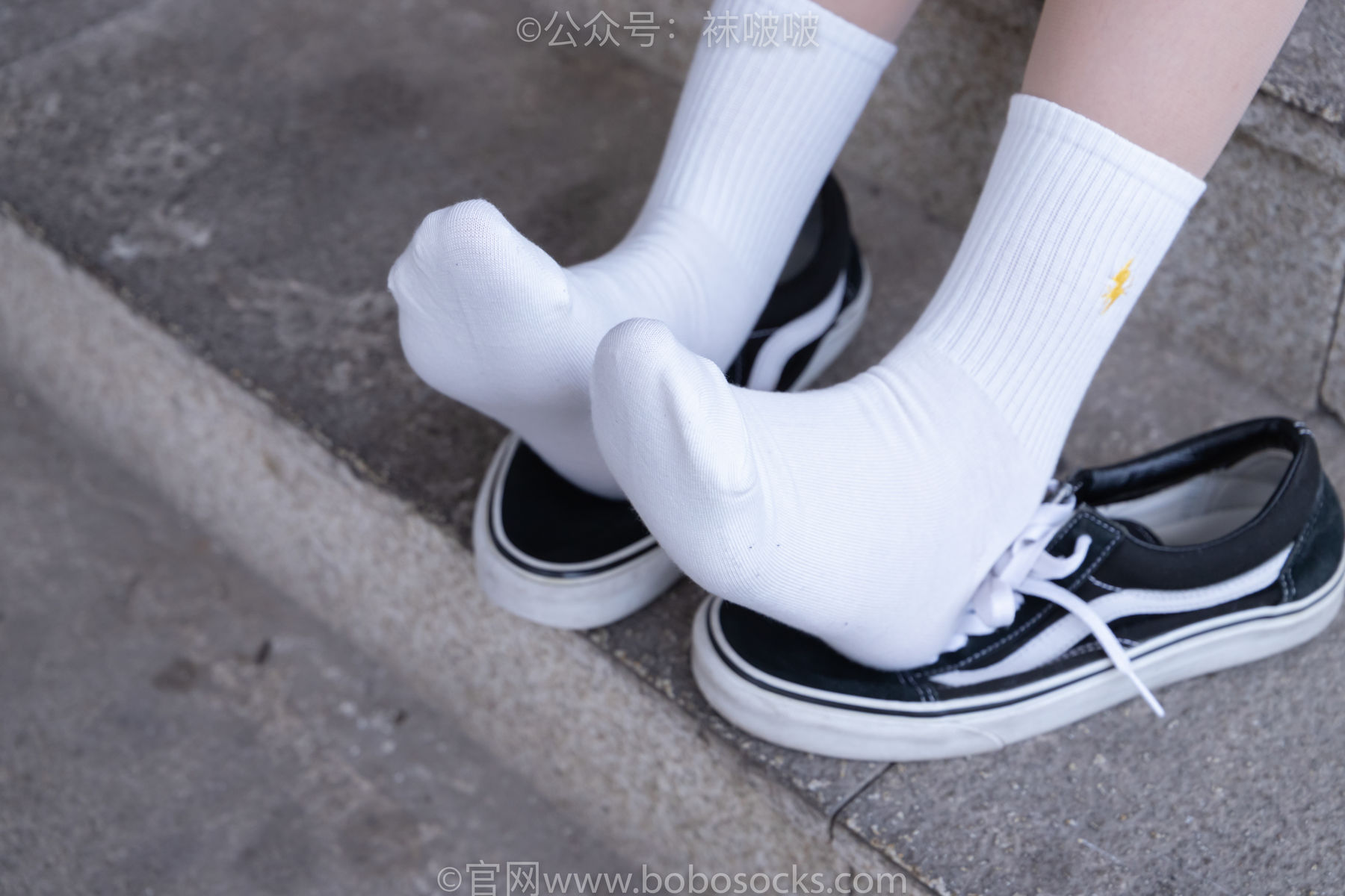 BoBoSocks袜啵啵 No.069 小甜豆-vans板鞋、白棉袜、肉丝