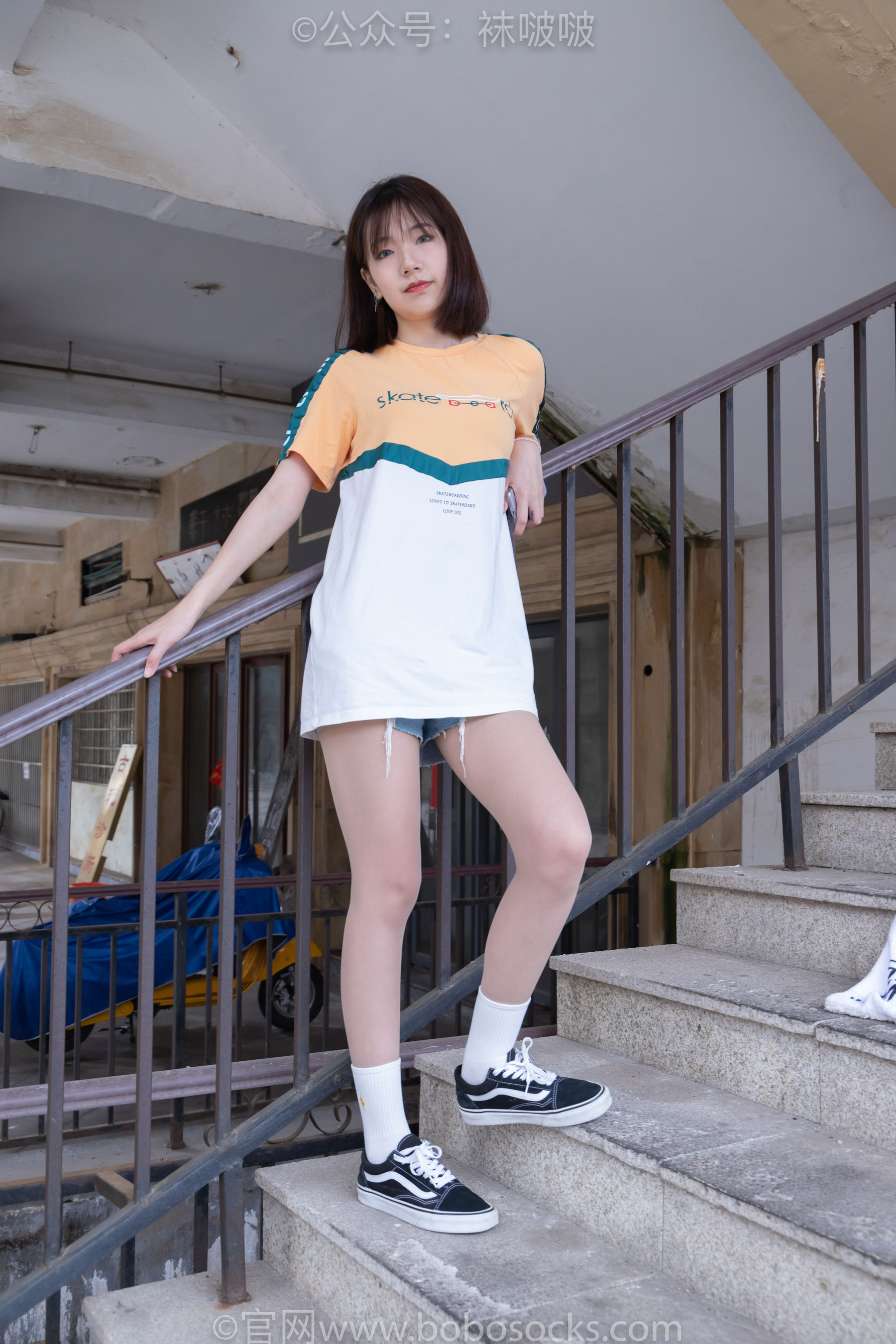 BoBoSocks袜啵啵 No.069 小甜豆-vans板鞋、白棉袜、肉丝