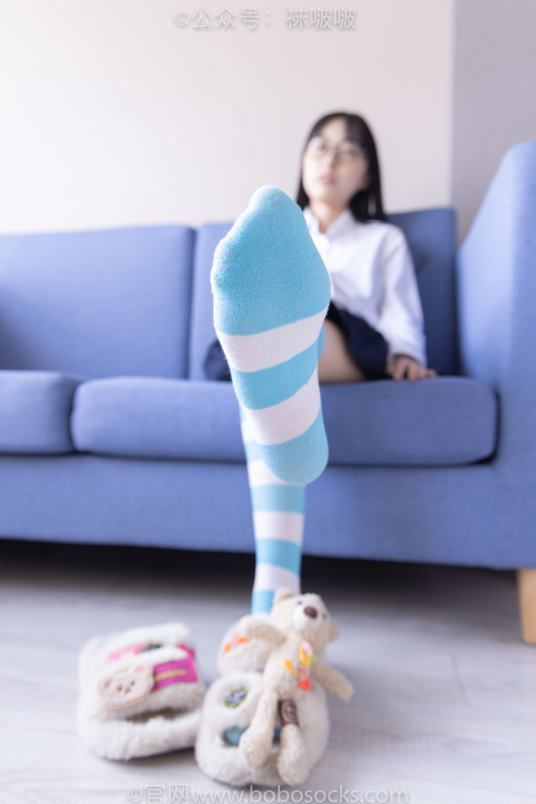 BoBoSocks袜啵啵 No.070 稚予-皮鞋、拖鞋、过膝袜、白棉袜