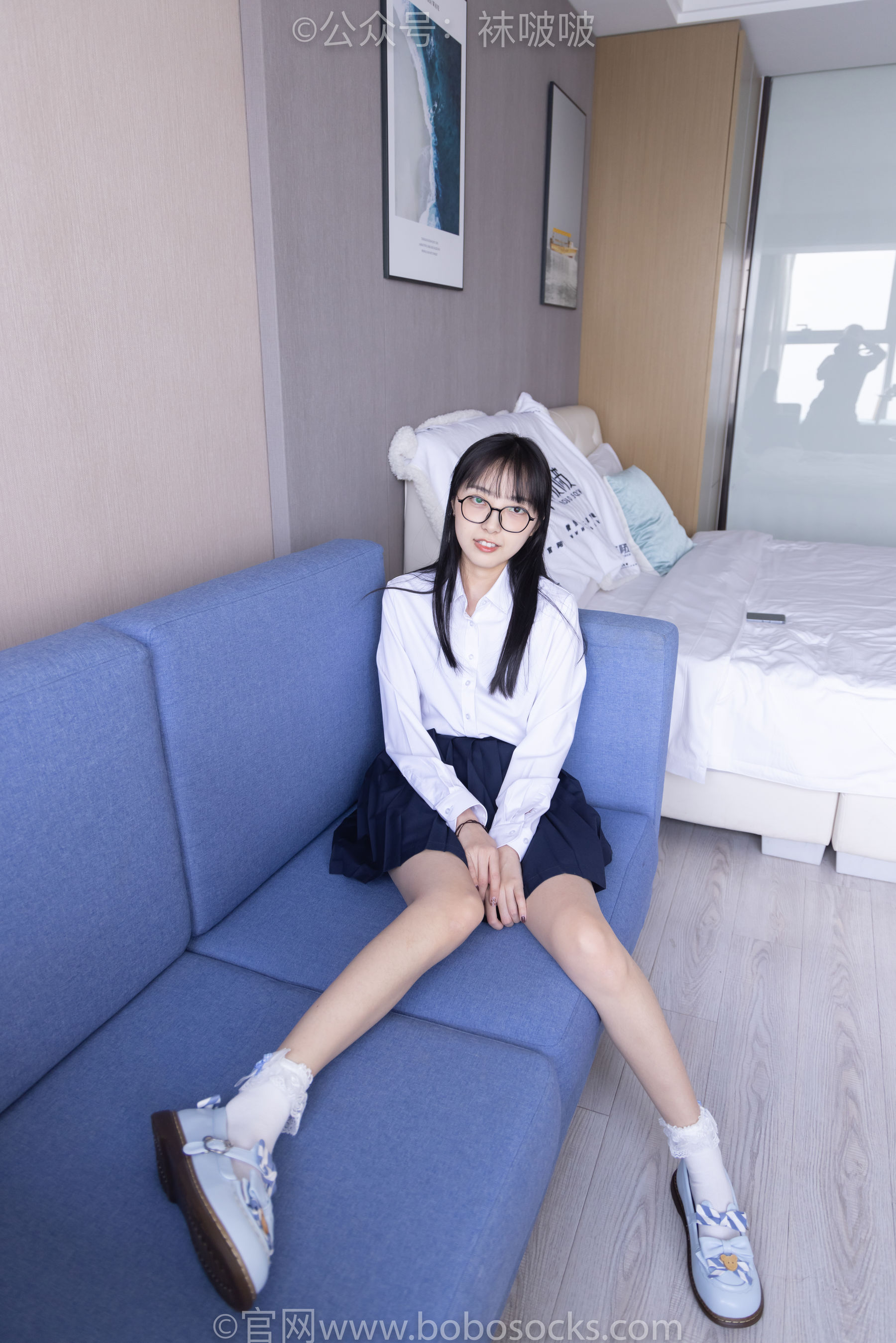 BoBoSocks袜啵啵 No.070 稚予-皮鞋、拖鞋、过膝袜、白棉袜