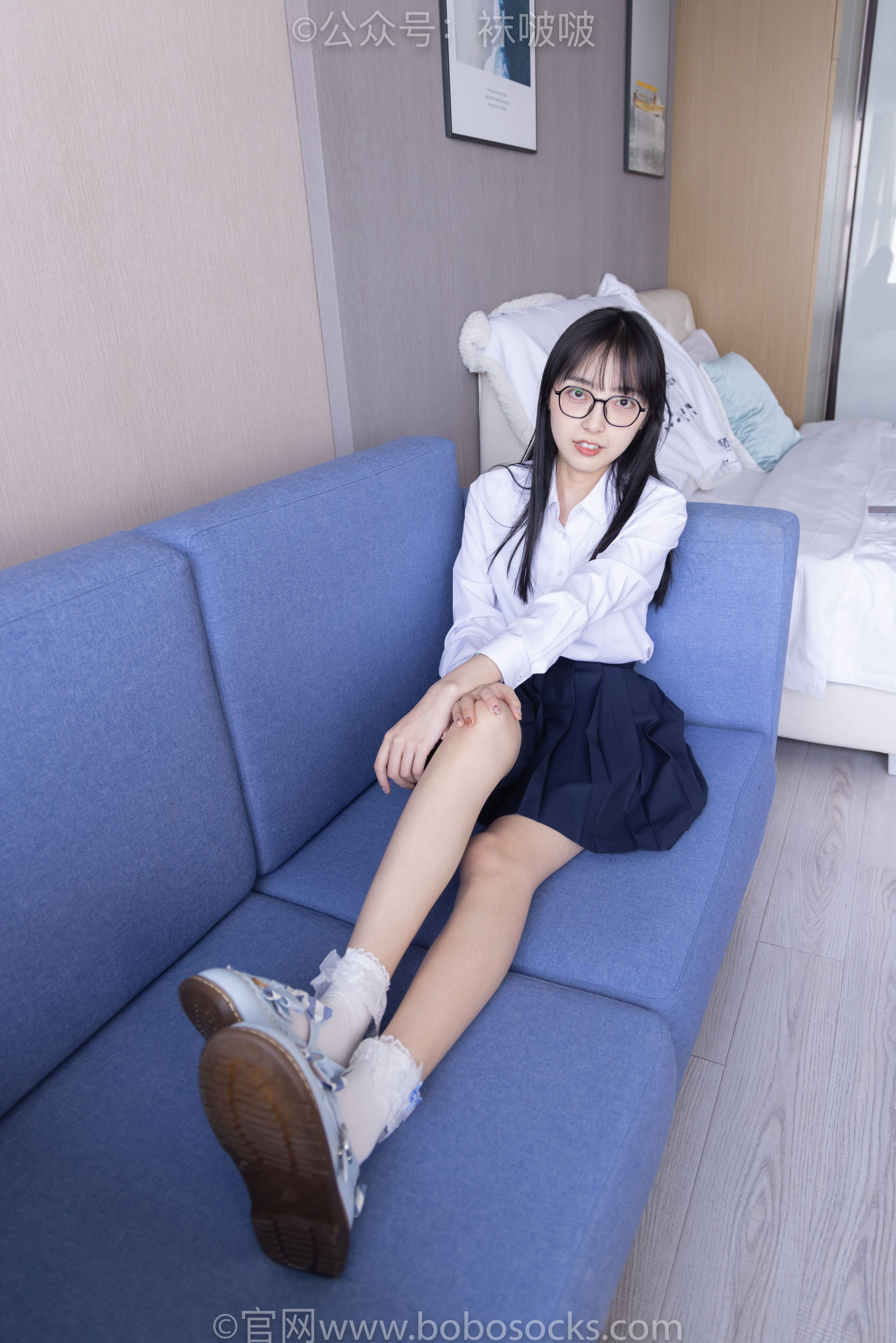 BoBoSocks袜啵啵 No.070 稚予-皮鞋、拖鞋、过膝袜、白棉袜