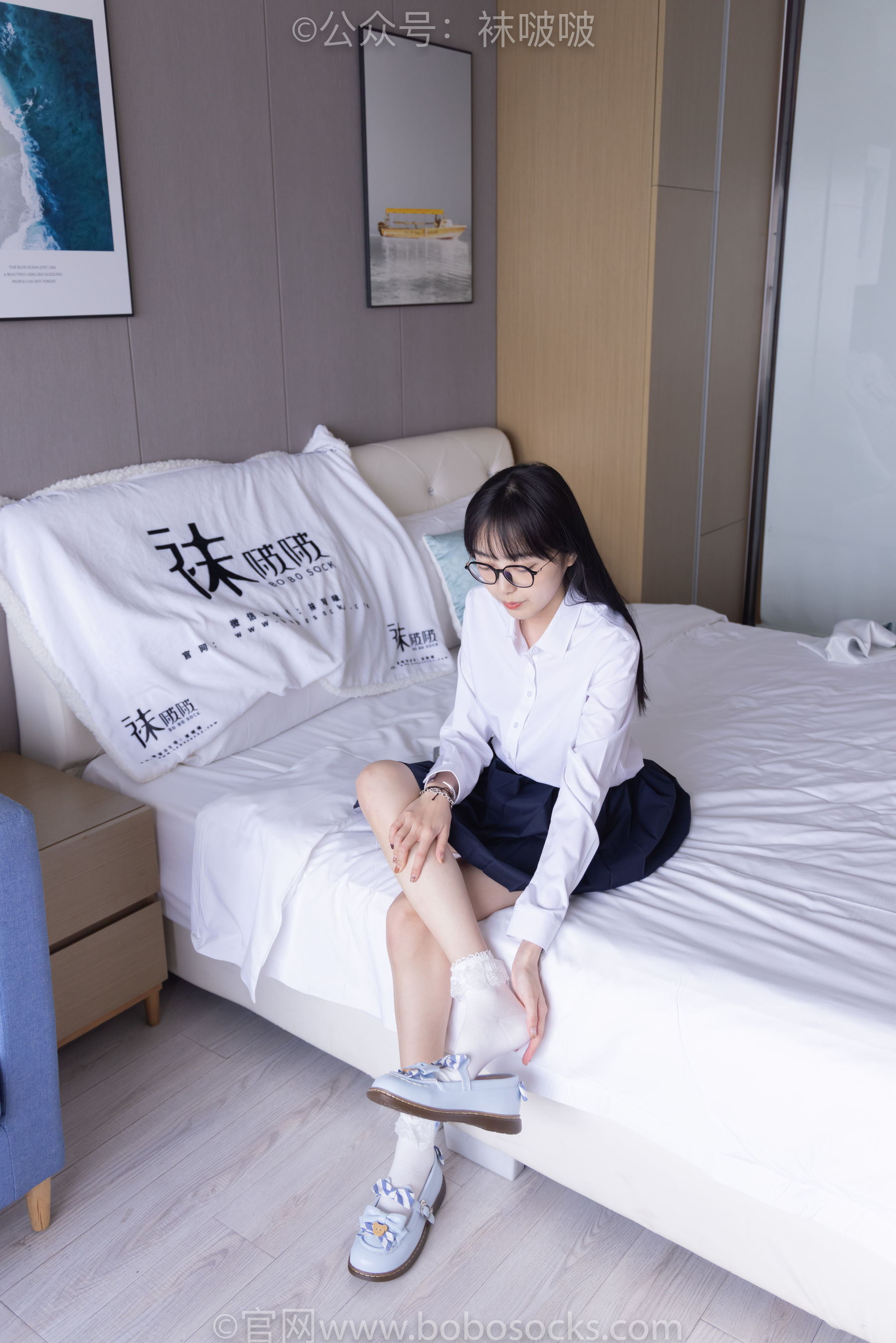 BoBoSocks袜啵啵 No.070 稚予-皮鞋、拖鞋、过膝袜、白棉袜