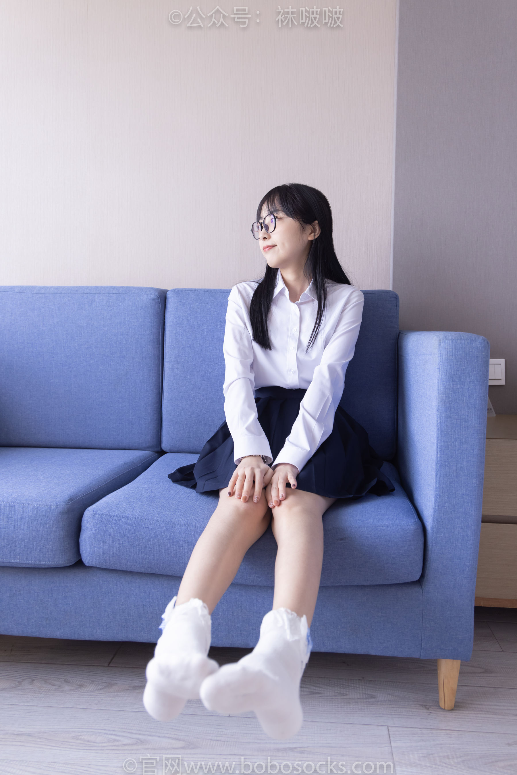 BoBoSocks袜啵啵 No.070 稚予-皮鞋、拖鞋、过膝袜、白棉袜