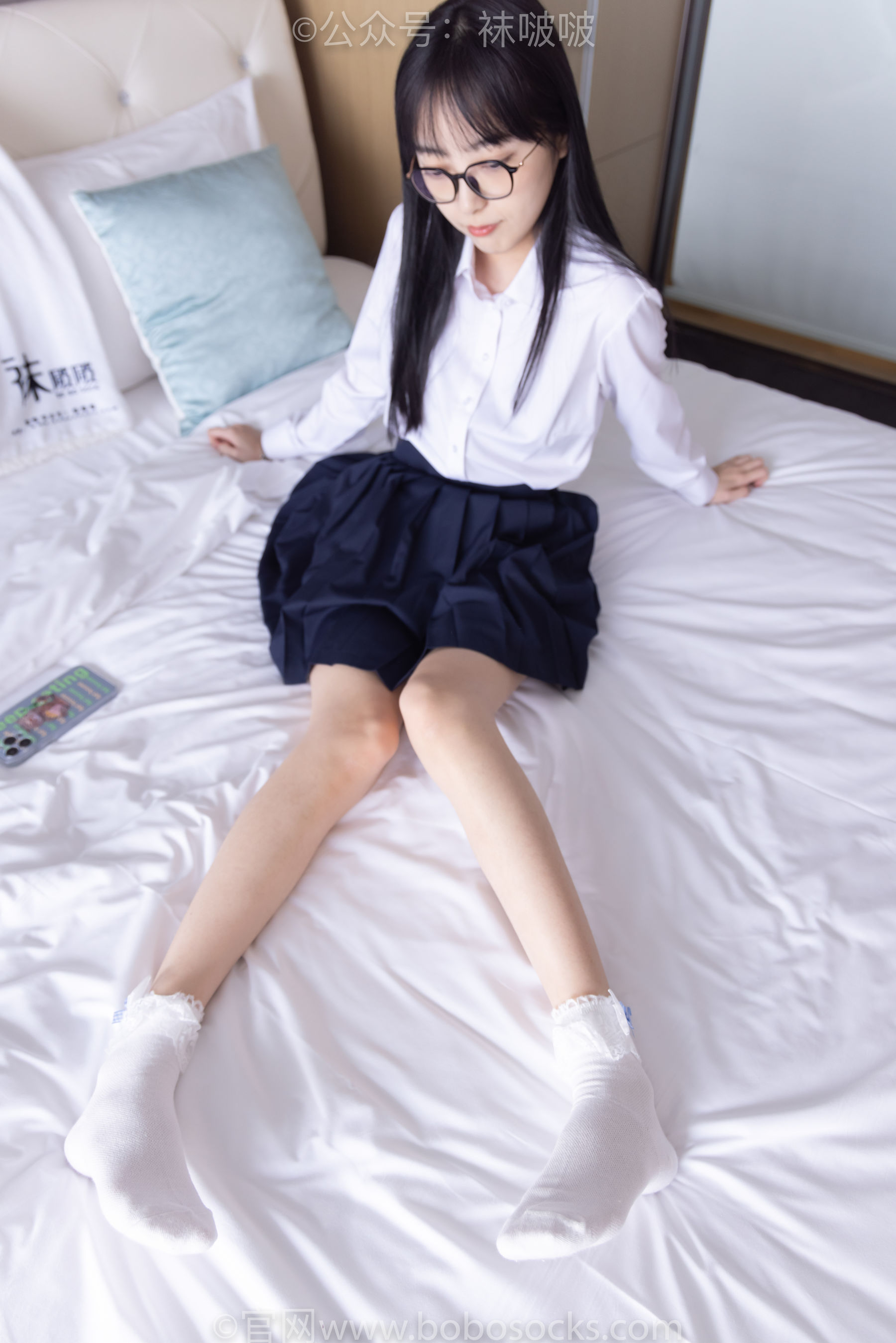 BoBoSocks袜啵啵 No.070 稚予-皮鞋、拖鞋、过膝袜、白棉袜