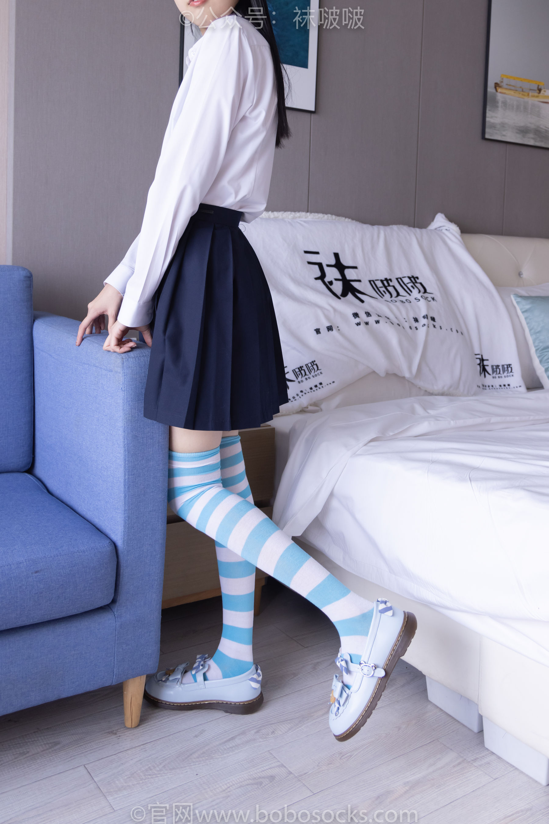 BoBoSocks袜啵啵 No.070 稚予-皮鞋、拖鞋、过膝袜、白棉袜