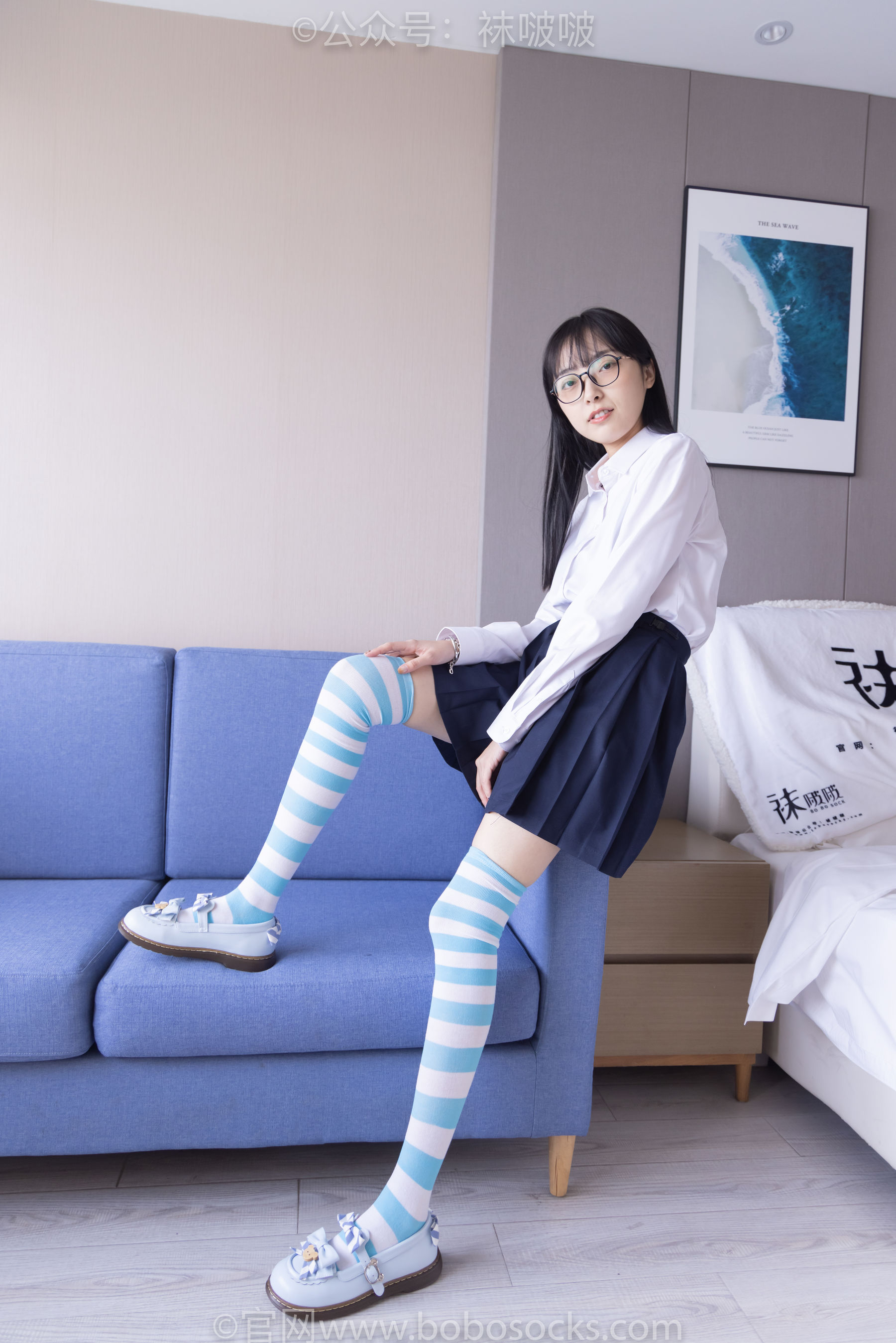BoBoSocks袜啵啵 No.070 稚予-皮鞋、拖鞋、过膝袜、白棉袜