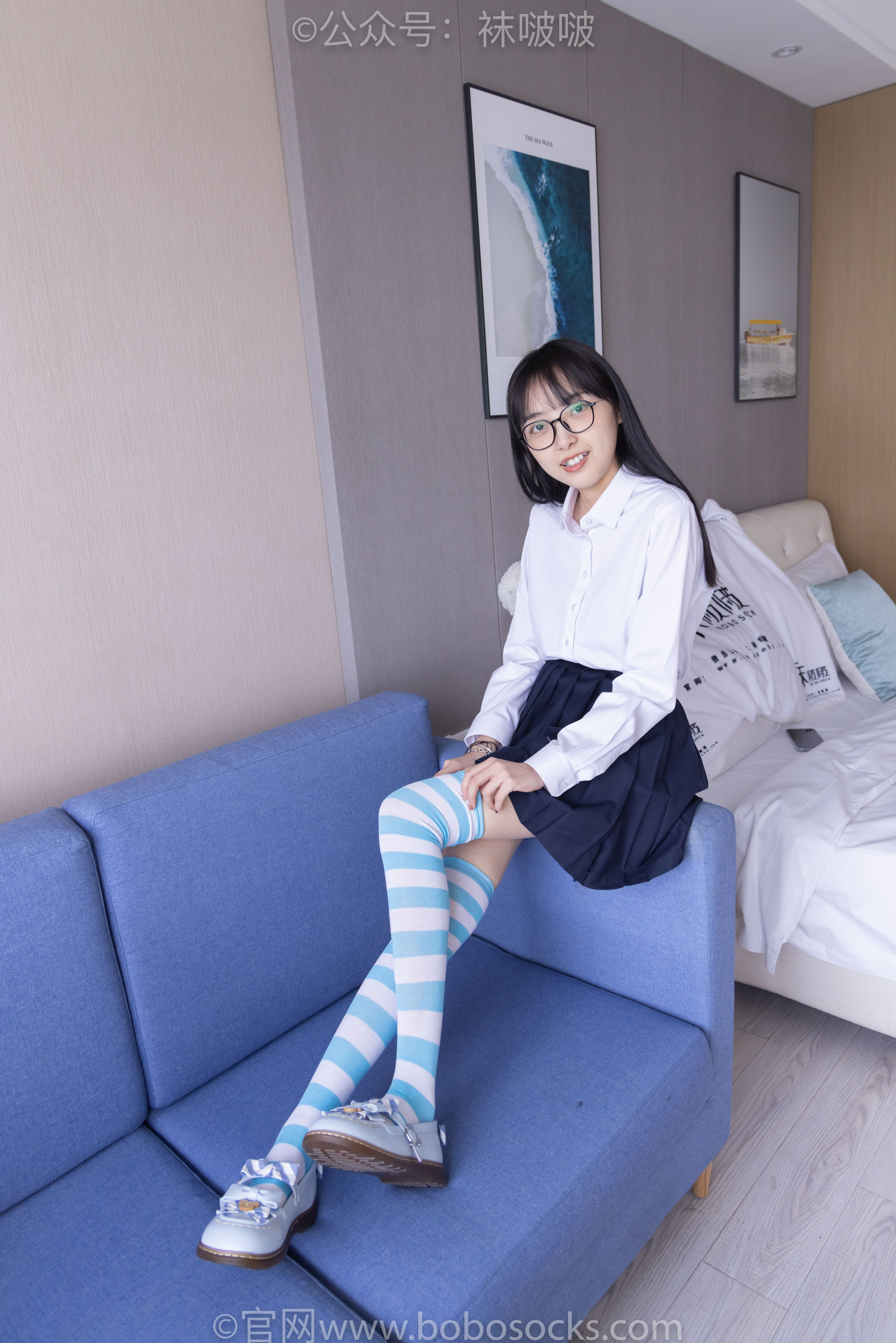 BoBoSocks袜啵啵 No.070 稚予-皮鞋、拖鞋、过膝袜、白棉袜