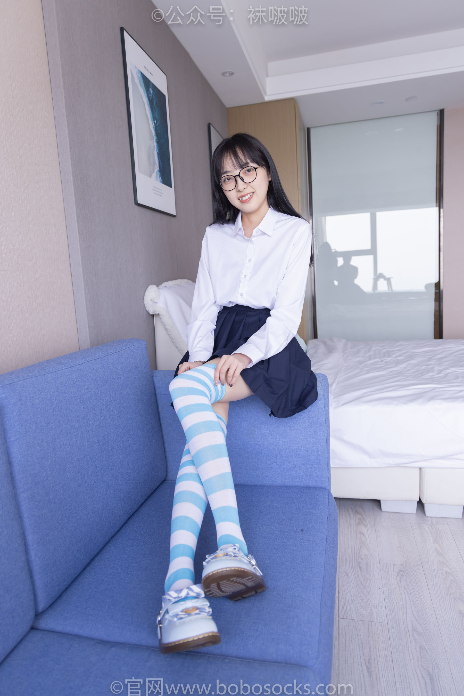 BoBoSocks袜啵啵 No.070 稚予-皮鞋、拖鞋、过膝袜、白棉袜