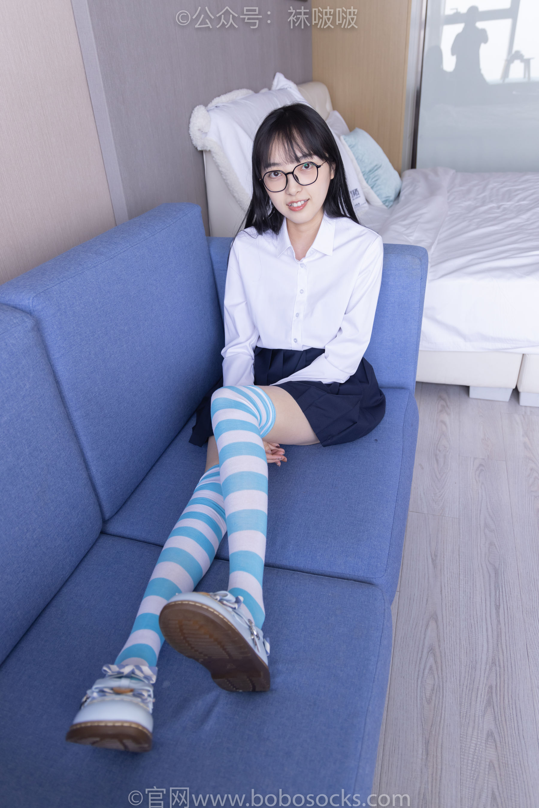 BoBoSocks袜啵啵 No.070 稚予-皮鞋、拖鞋、过膝袜、白棉袜